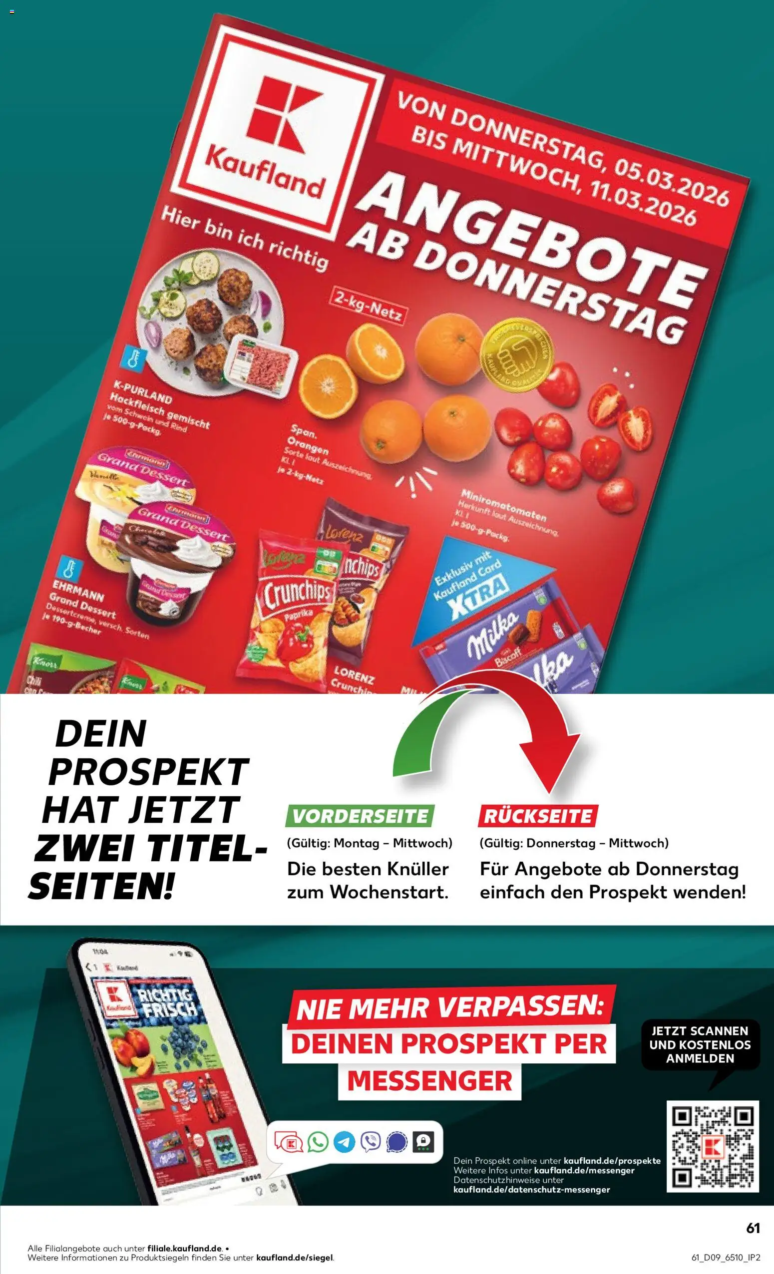 Kaufland prospekt Bremen	 – gültig ab 26.02.2026 | Seite: 61 | Produkte: Ehrmann grand dessert, Paprika, Chips, Hackfleisch