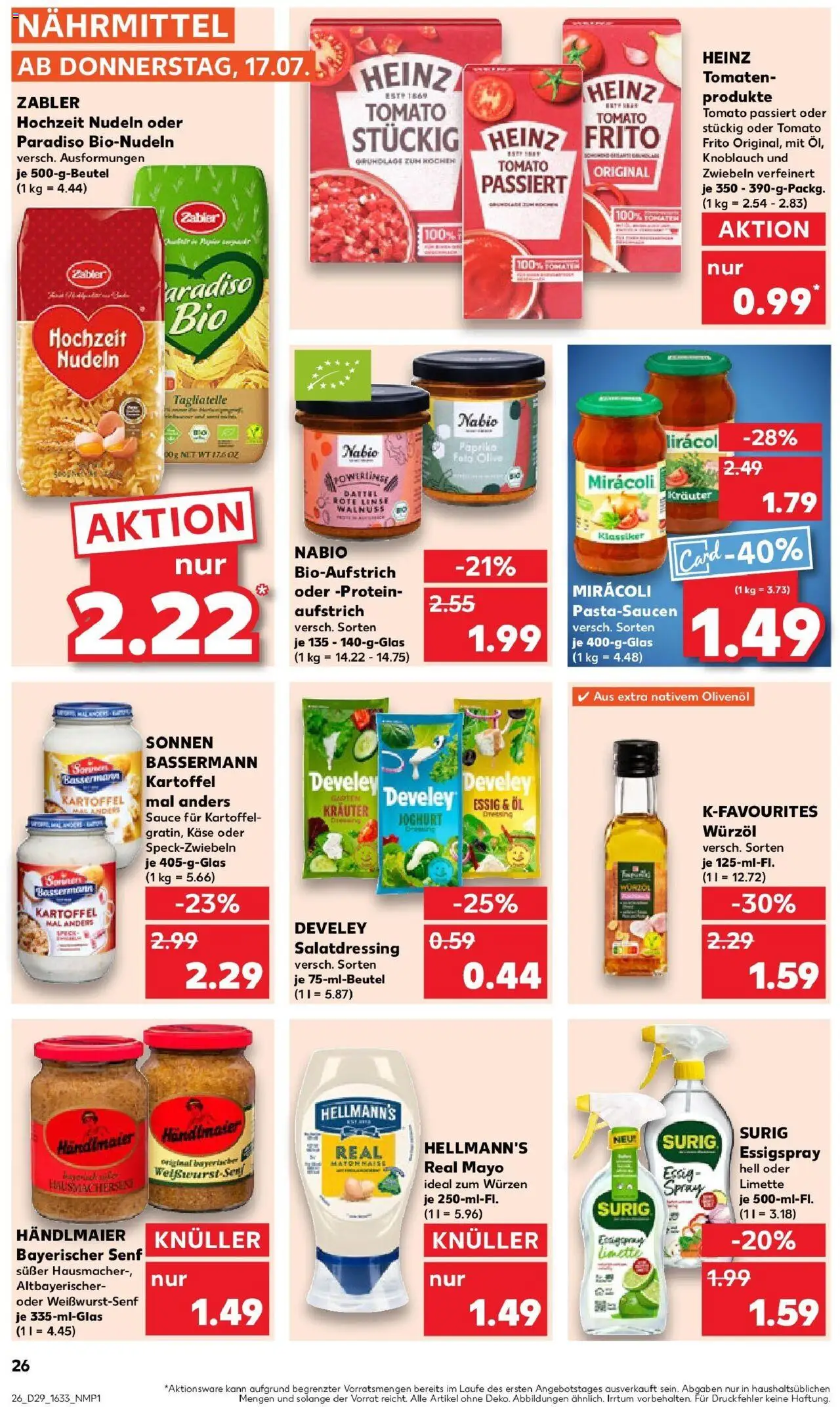 Kaufland prospekt Landsberg Am Lech	 - gültig ab dem 21.07.2025 | Seite: 39 | Produkte: Joghurt, Olivenol, Pasta, Nudeln
