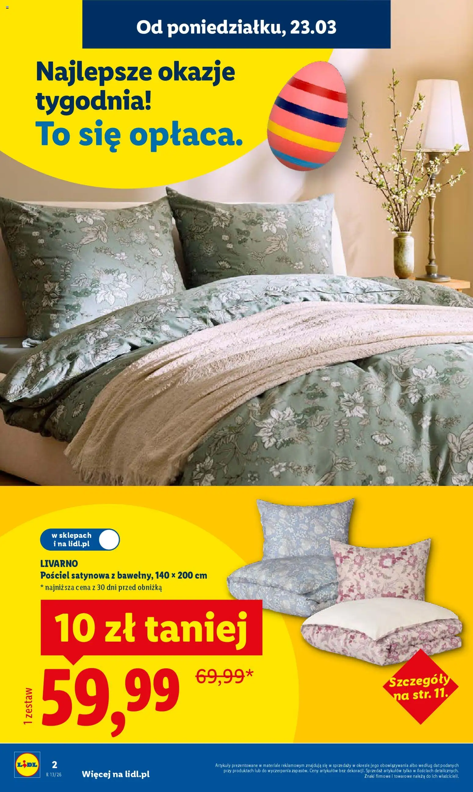 Lidl Katalog od 23.03.2026 | Strona: 2 | Produkty: Pościel, Pościel satynowa