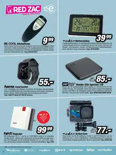 RED ZAC Flugblatt ab 29.12.2025 gültig | Seite: 22 | Produkte: Wecker, Wetterstation, Smartwatch