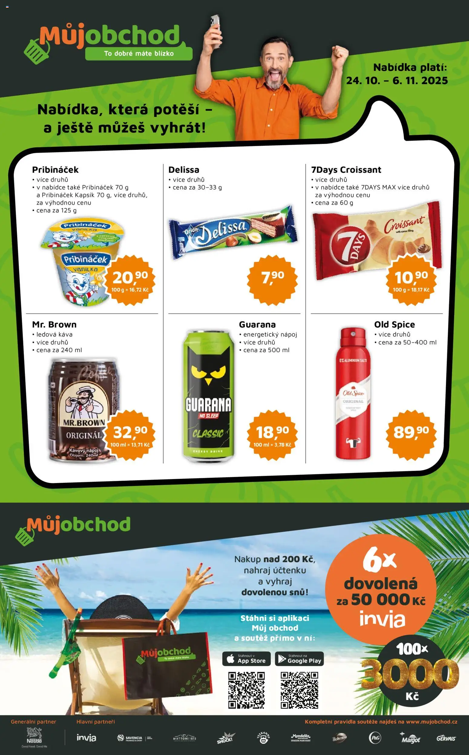 Můj obchod leták - Brand od 24.10.2025 | Strana: 1 | Produkty: Ledová káva, Mattoni, Pribináček, Gervais