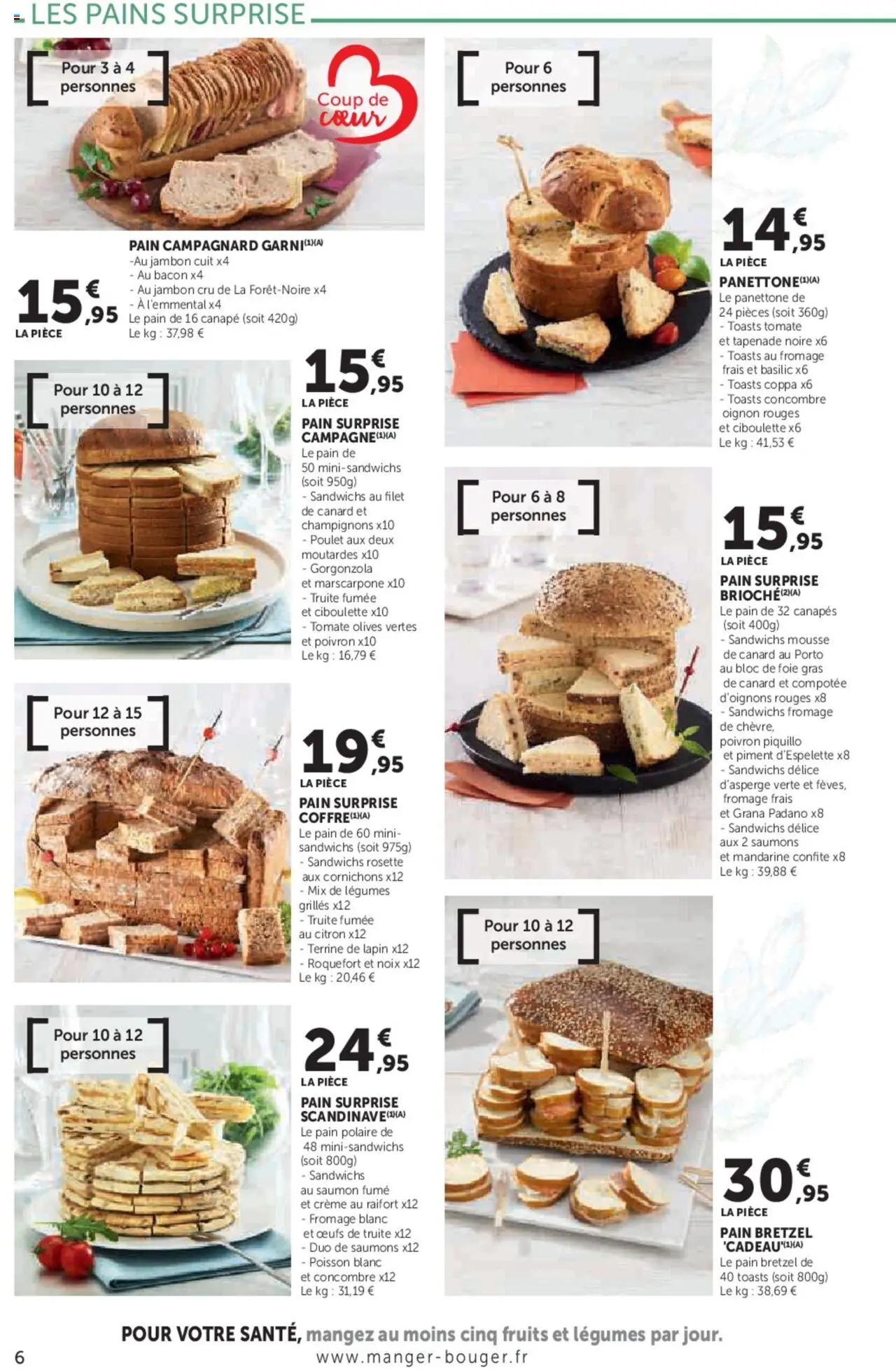  | Page: 6 | Produits: Pain surprise, Jambon Cru, Piment d'espelette, Crème