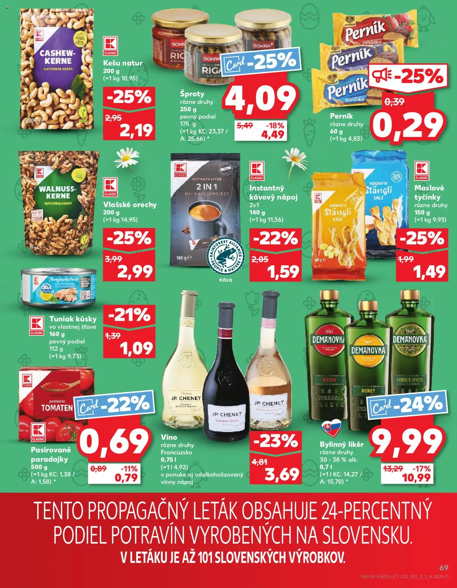 Kaufland SK akciós ujság - amely érvényes a következő dátumtól: 26.03.2026 | Oldal: 69 | Termékek: Stangli