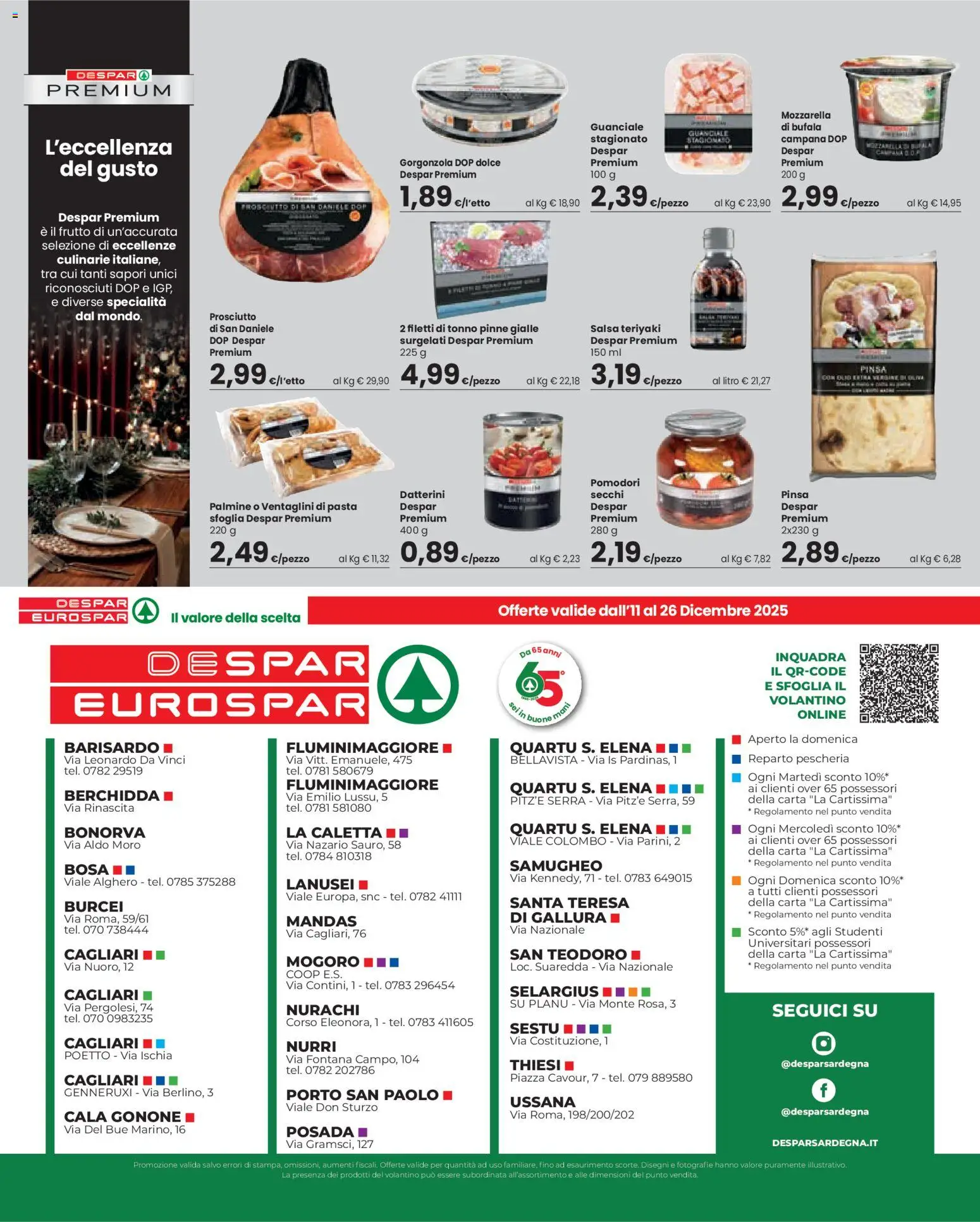 Volantino Despar del 11.12.2025 | Pagina: 12 | Prodotti: Salsa, Pasta, Pinne, Guanciale