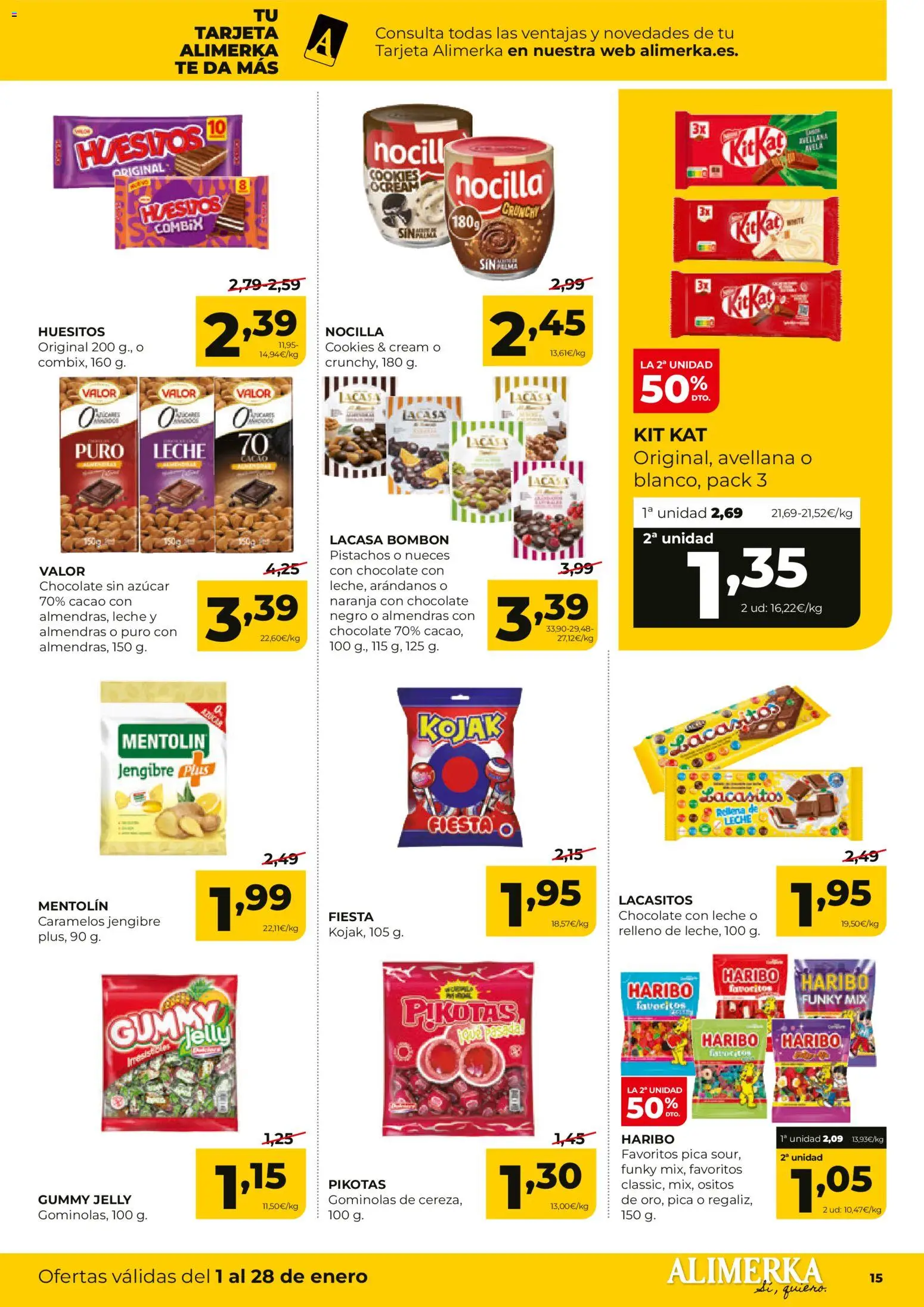 Alimerka folleto Castilla y León │ válido desde el 01.01.2026 | Página: 15 | Productos: Leche, Chocolate, Té, Φρυγανιές σικάλεως