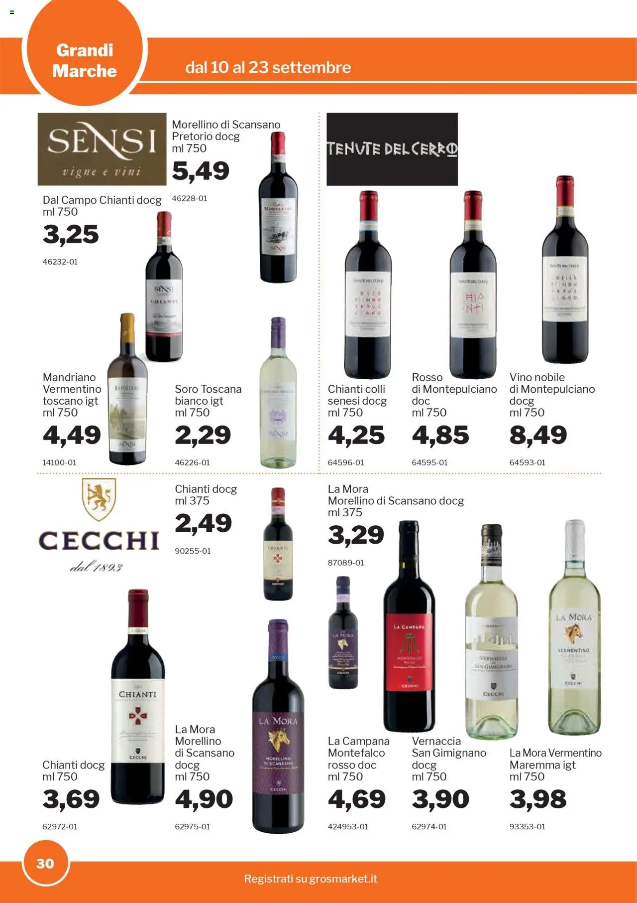 Volantino Sogegross del 10.09.2025 | Pagina: 30 | Prodotti: Vino