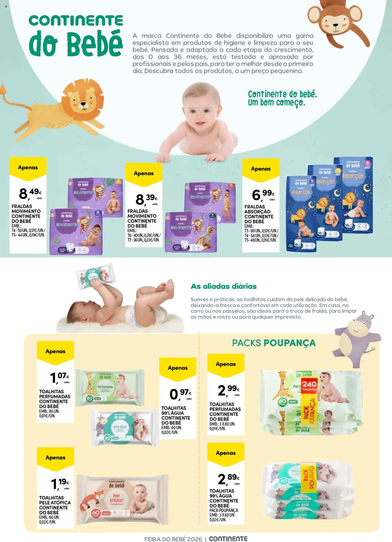 Continente - Açores: Bebé │ válido de 20.01.2026 | Página: 10 | Produtos: Agua, Fraldas