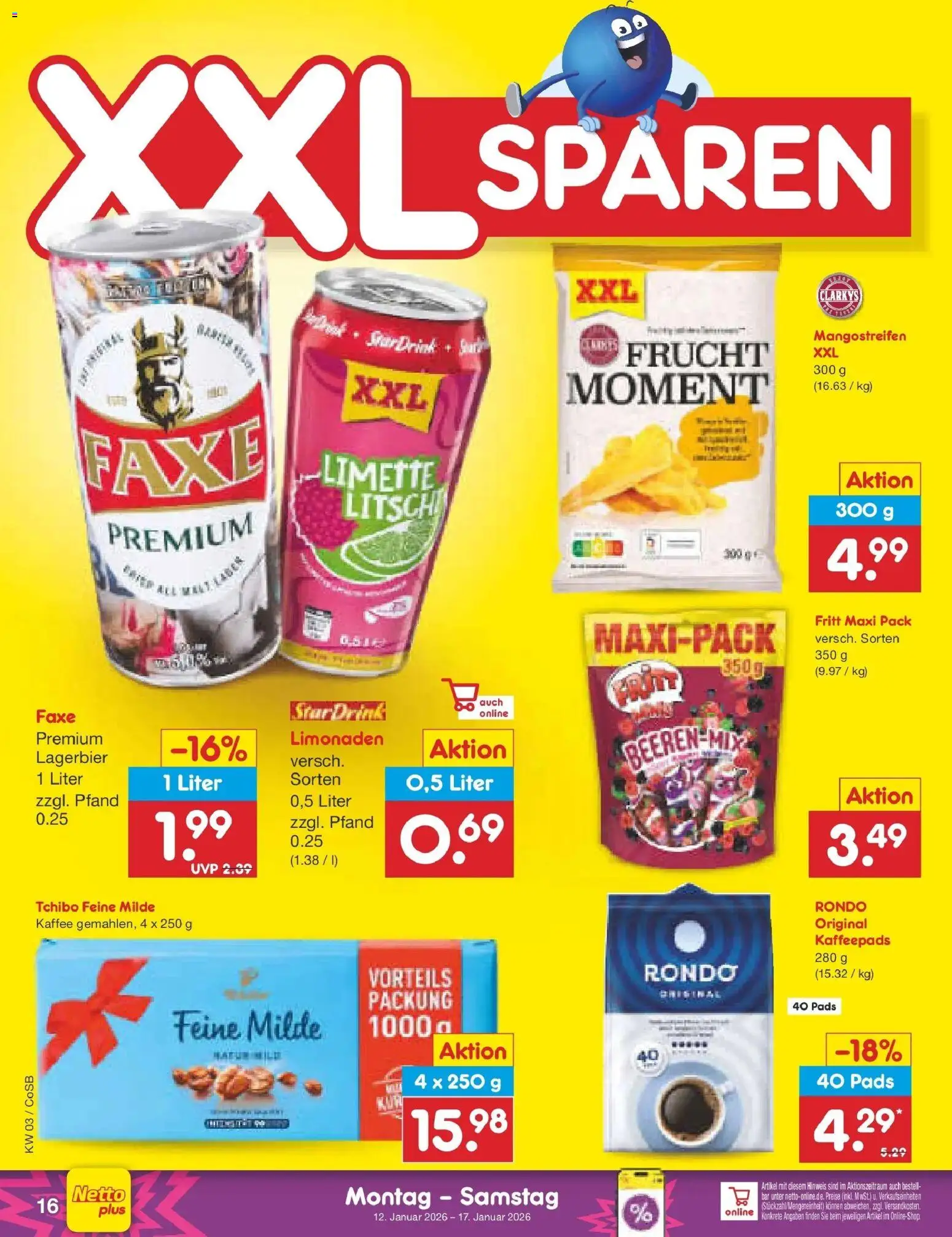 Netto Marken-Discount prospekt Bitterfeld-Wolfen	 – gültig ab 12.01.2026 | Seite: 16 | Produkte: Kaffeepads, Kaffee, Limette