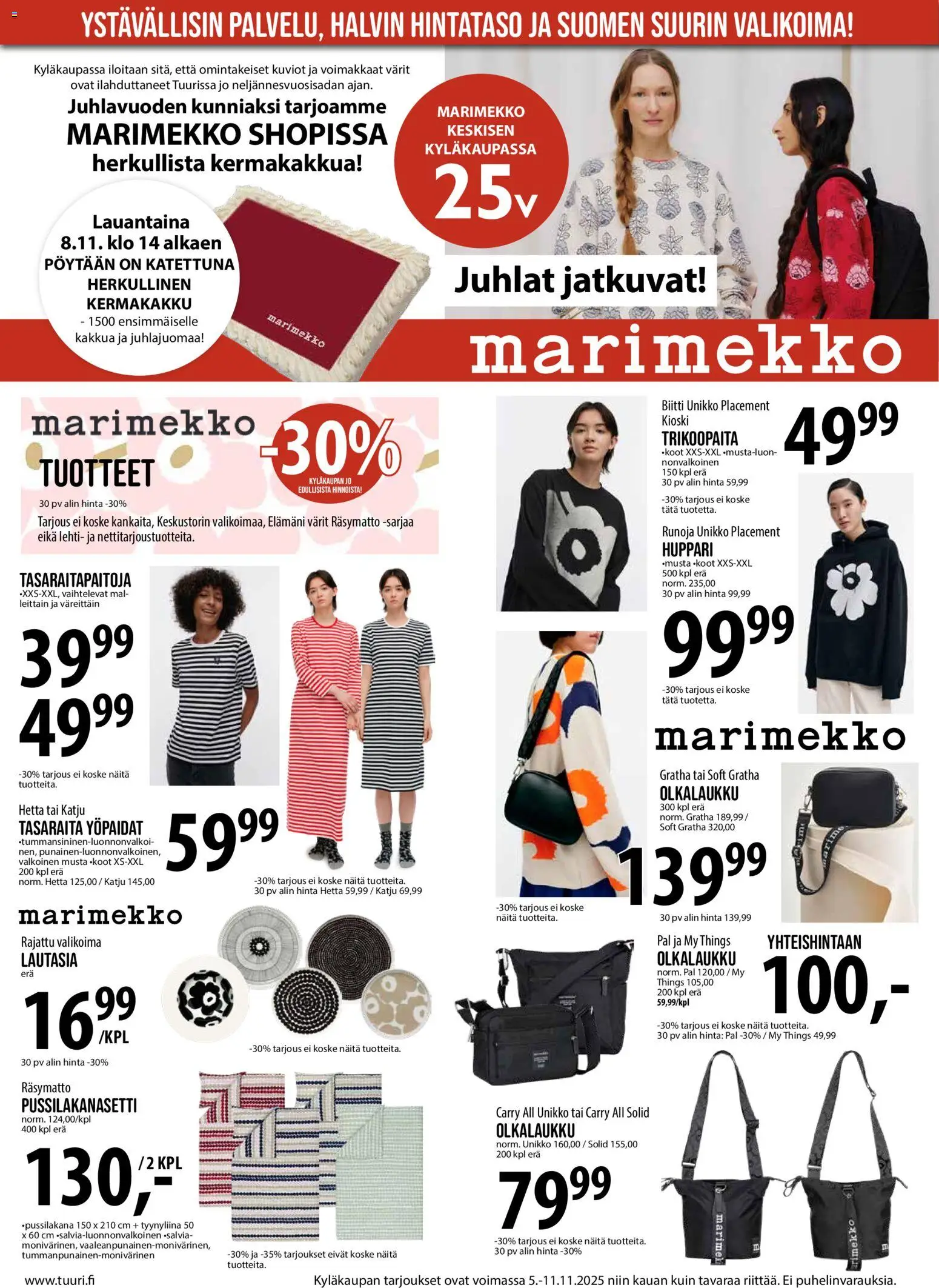 Tuuri tarjoukset – voimassa 05.11.2025 alkaen | Sivu: 5 | Tuotteet: Pussilakanasetti, Huppari, Tyynyliina