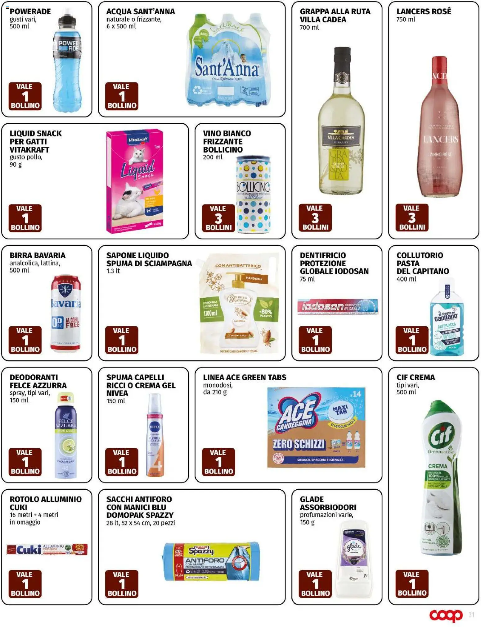 Volantino COOP del 05.03.2026 | Pagina: 31 | Prodotti: Crema, Sapone, Pasta, Vino bianco