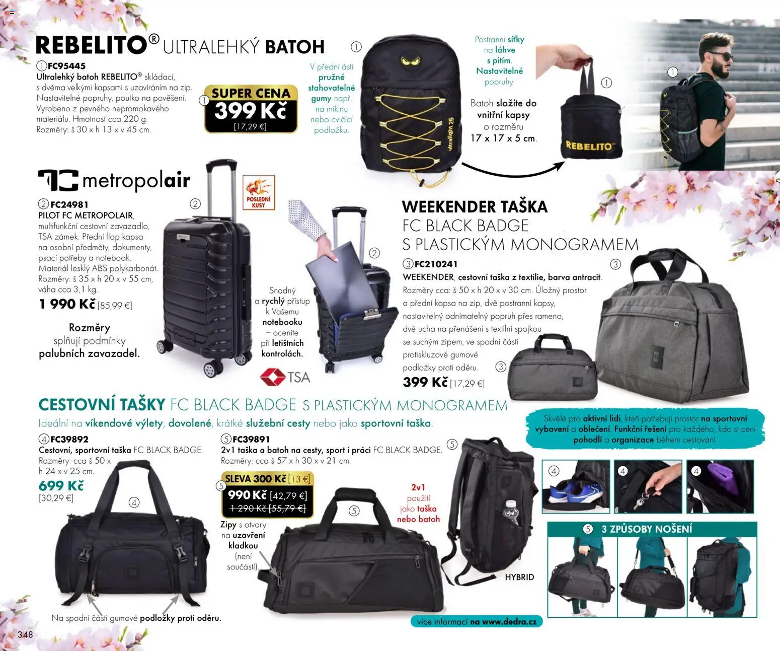 Nové Dedra akcie – leták je platný od 01.03.2026 | Strana: 48 | Produkty: Batoh, Taška, Váha