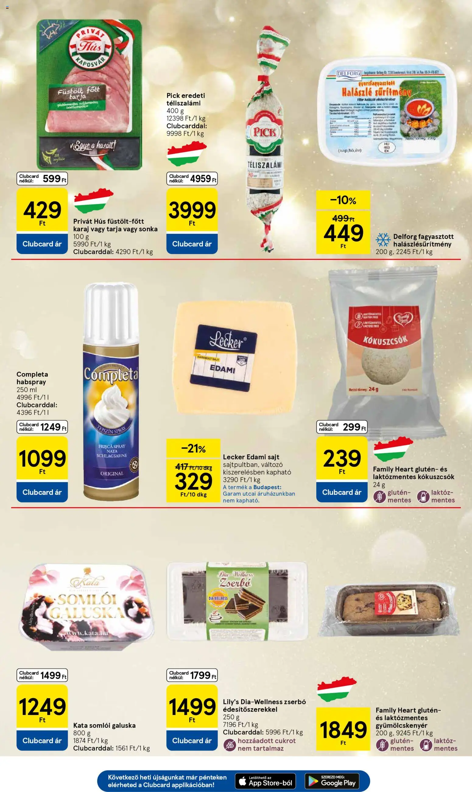 Tesco akciós ujság - amely érvényes a következő dátumtól: 18.12.2025 | Oldal: 3 | Termékek: Tarja, Edami sajt, Sajt, Téliszalámi