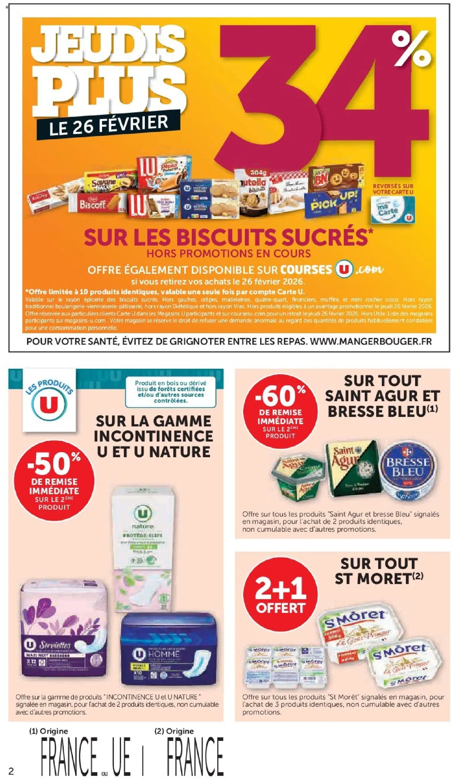 {H1} | Page: 2 | Produits: Muffins, Nutella, Biscuits