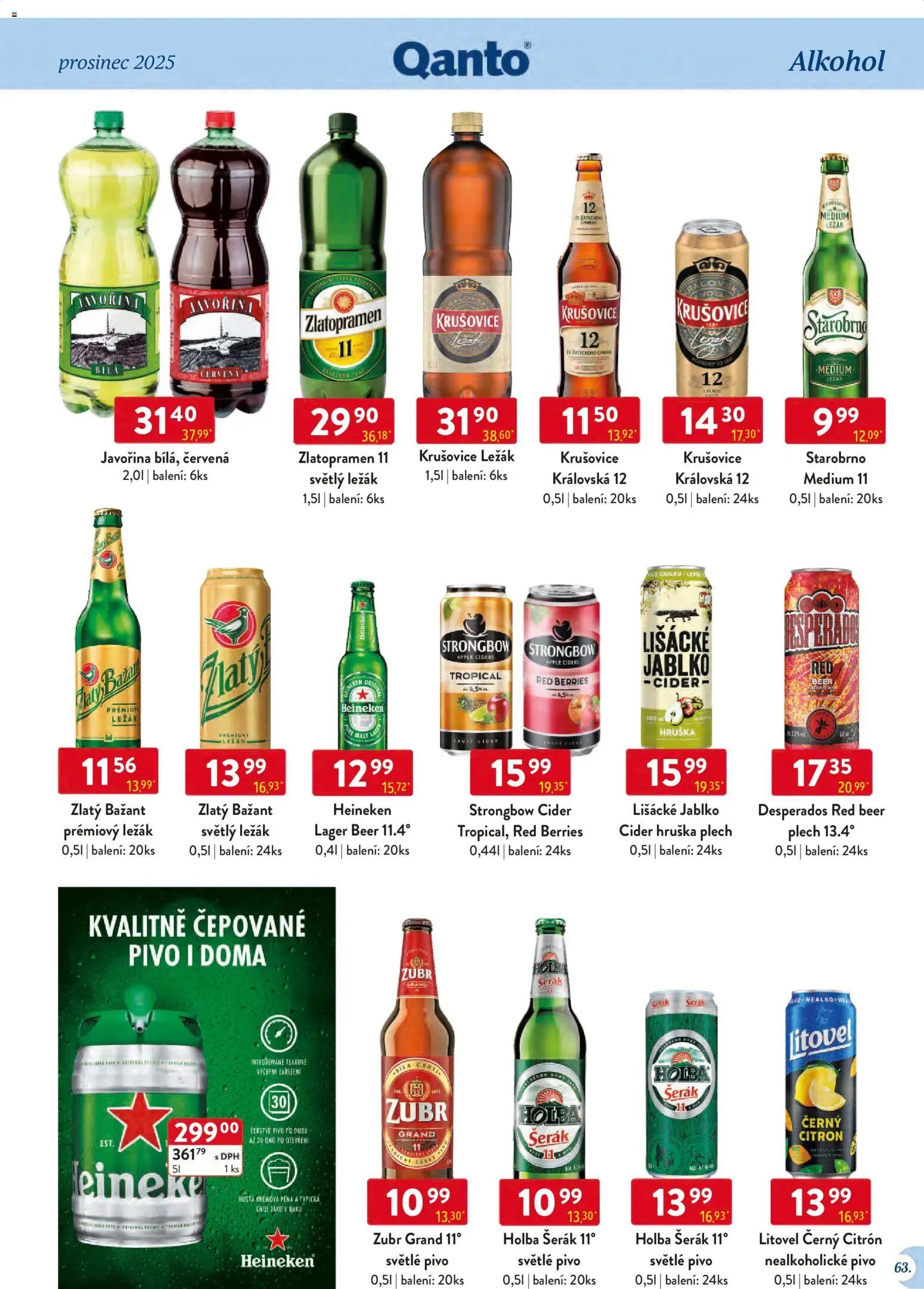 Astur & Qanto leták - Velkoobchod 12/2025 od 01.12.2025 | Strana: 63 | Produkty: Zubr, Cider, Litovel černý citron, Lišácké jablko