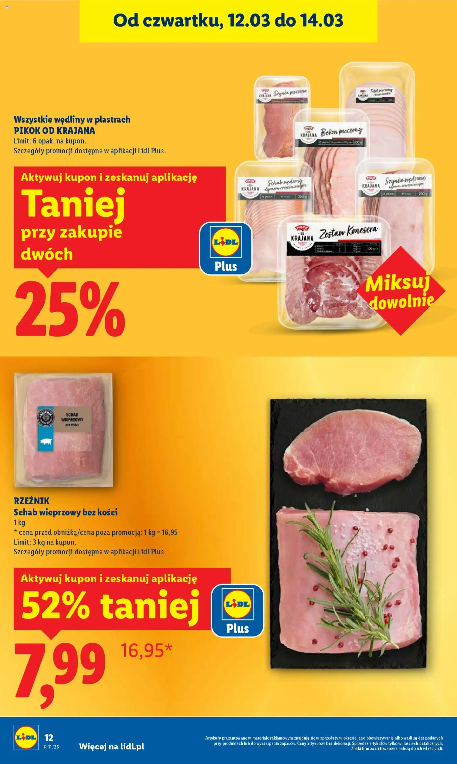 Lidl Polsko leták od 12.03.2026 | Strana: 12 | Produkty: Pikok