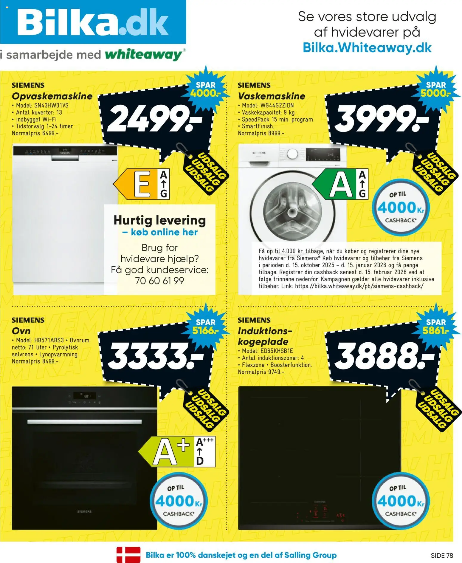 Bilka tilbudsavis – gyldig fra 25.12.2025 | Side: 18 | Produkter: Vaskemaskine, Opvaskemaskine, Kogeplade