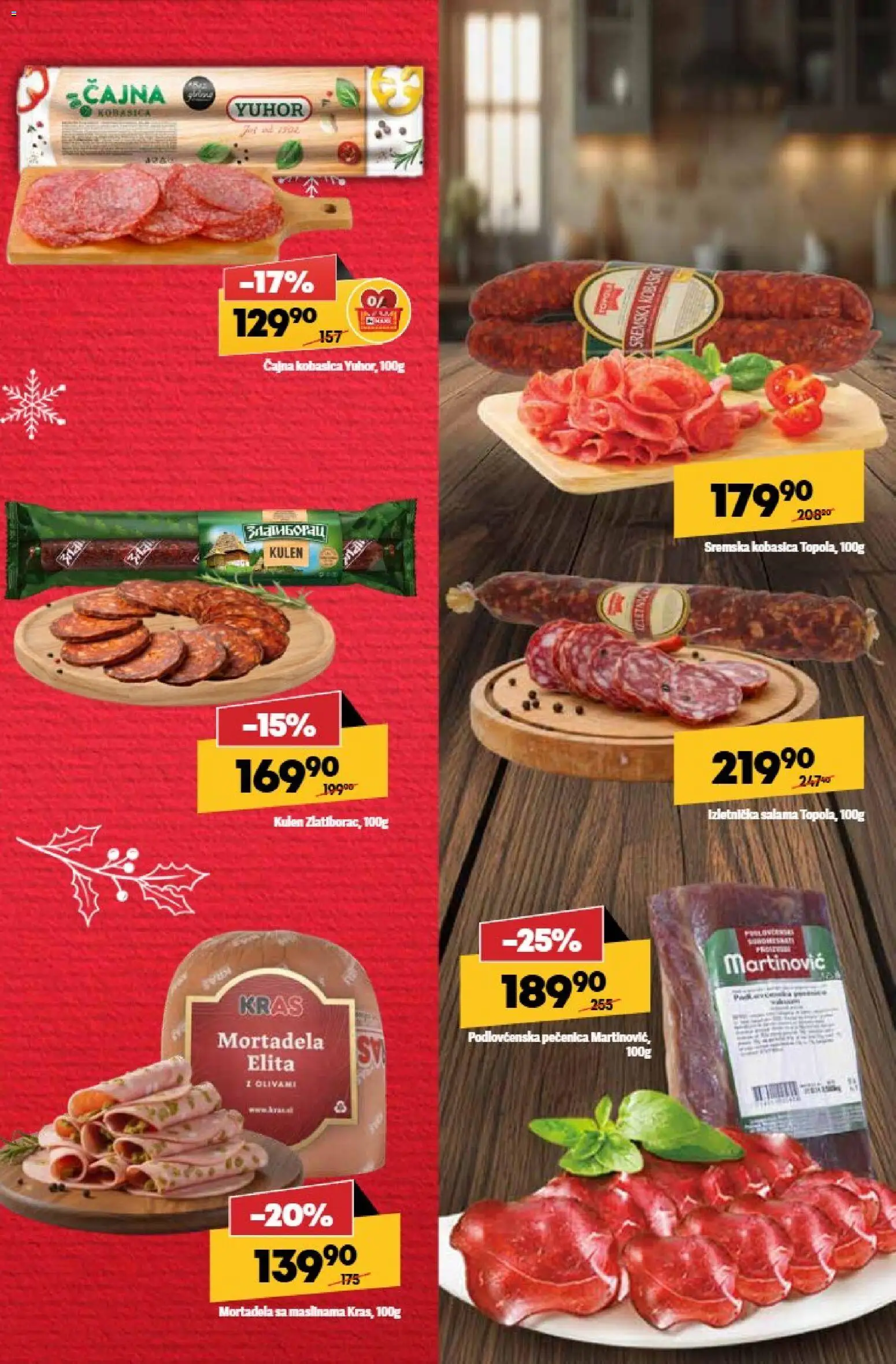 Maxi katalog - važi od 22.12.2025 | Strana: 15 | Proizvode: Kulen, Mortadela, Salama, Pečenica