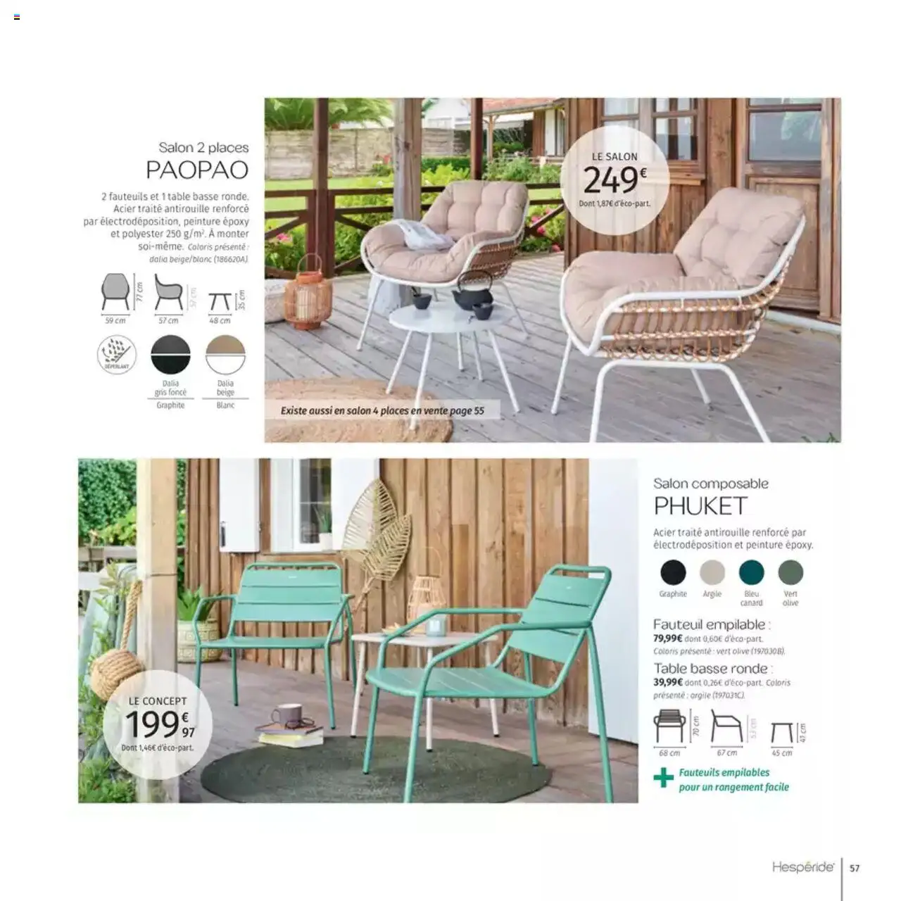  | Page: 57 | Produits: Olive, Fauteuil, Table basse, Table
