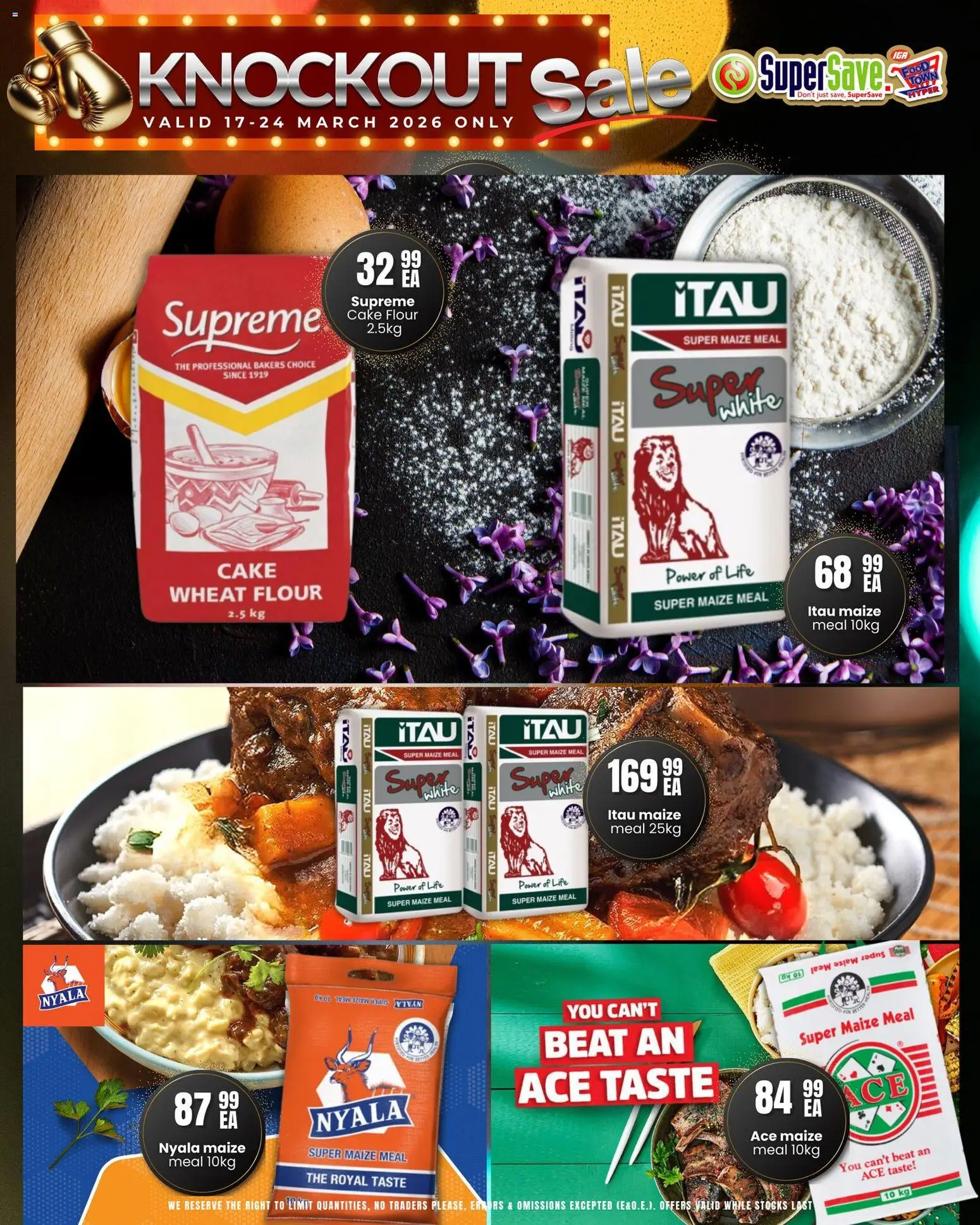 New Super Save catalogue – valid from 17.03.2026 | Page: 5 | Products: Cake, Flour, Scale, Maize meal