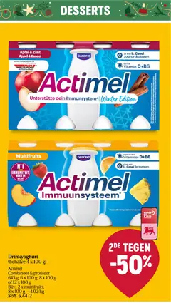 Apfel & Zimt Appel & Kaneel, Actimel Drinkyoghurt Apfel & Zimt Appel & Kaneel Winter Edition - Voorbeeld van een folder van Delhaize, geldig van 04.12.2025 | Pagina: 28 | Producten: Kaneel, Appel