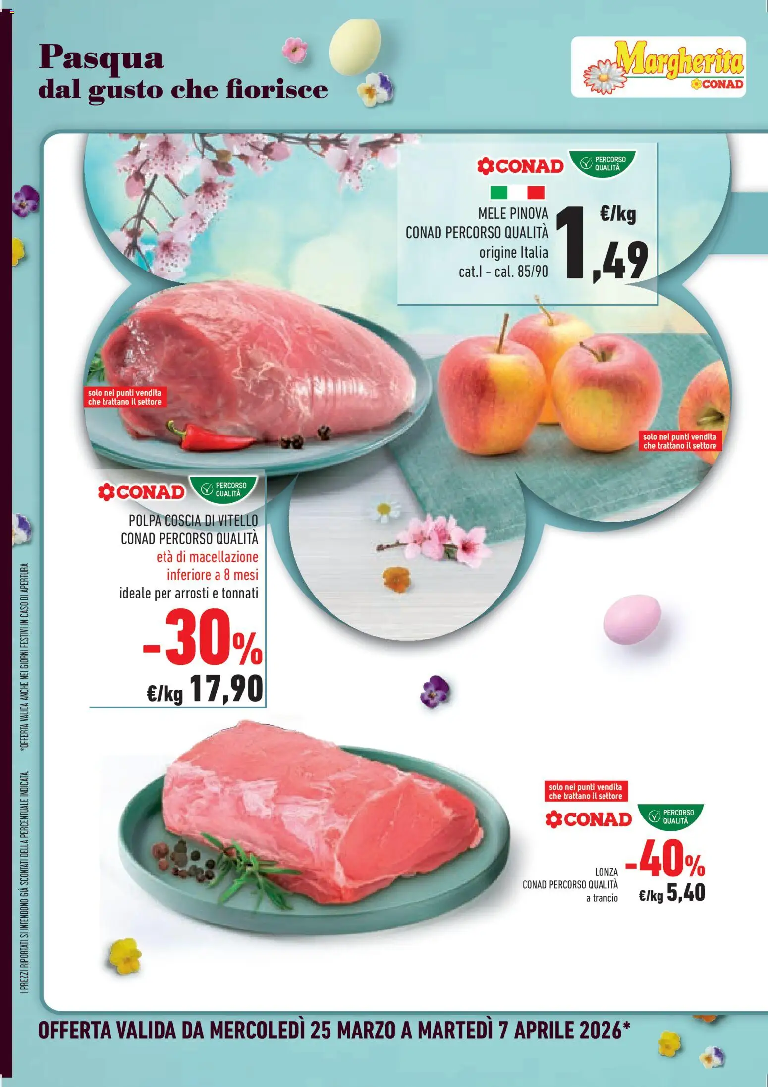 Volantino Conad del 25.03.2026 | Pagina: 10 | Prodotti: Mele, Vitello