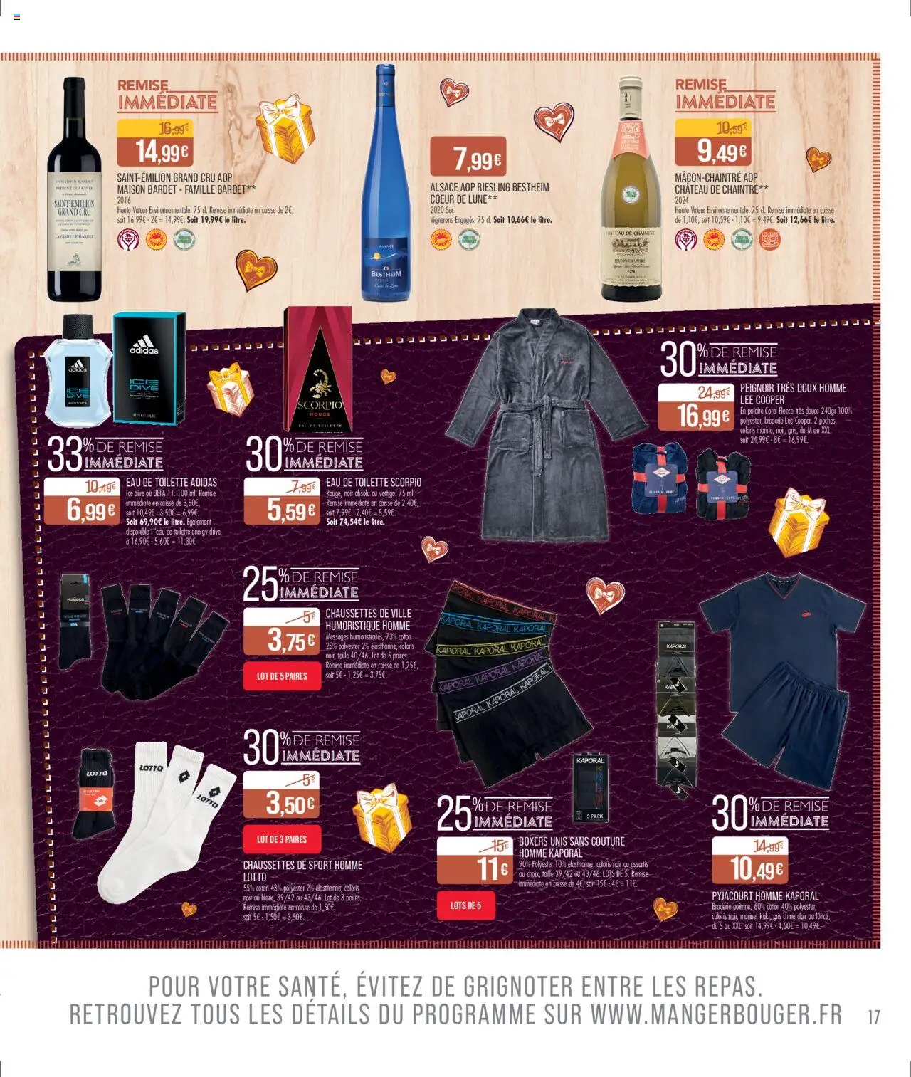  | Page: 17 | Produits: Saint-émilion grand cru, Peignoir, Coton, Eau de toilette