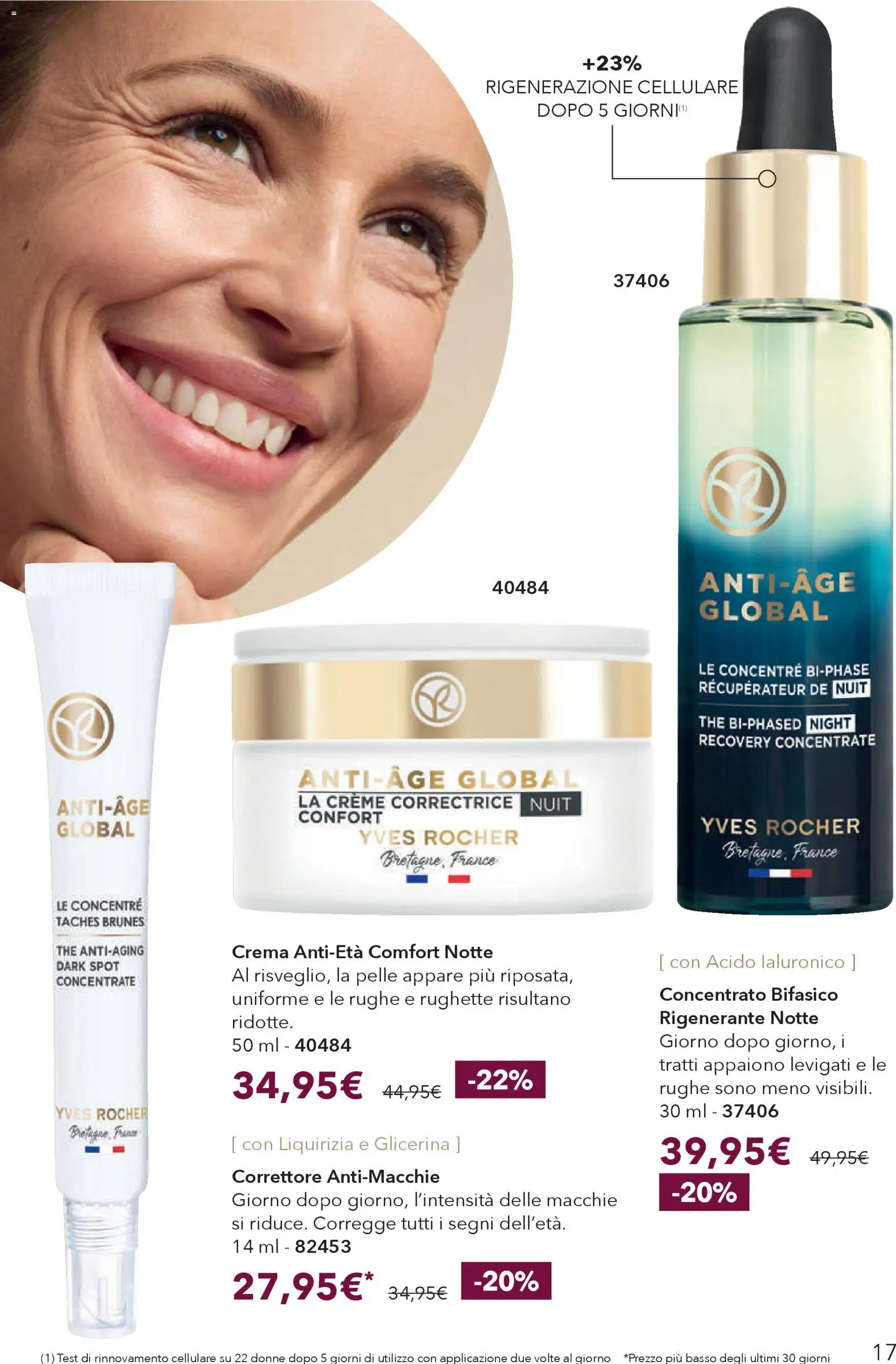 Volantino Yves Rocher del 30.01.2026 | Pagina: 17 | Prodotti: Crema, Cellulare, The, Correttore