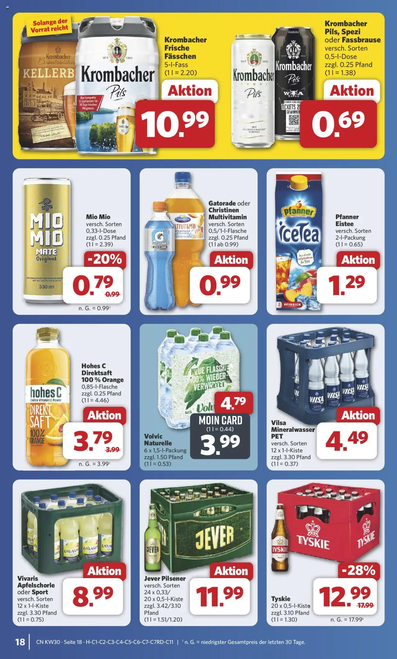 Combi Prospekt 	 - gültig ab dem 21.07.2025 | Seite: 23 | Produkte: Mineralwasser, Jever, Hohes c, Saft