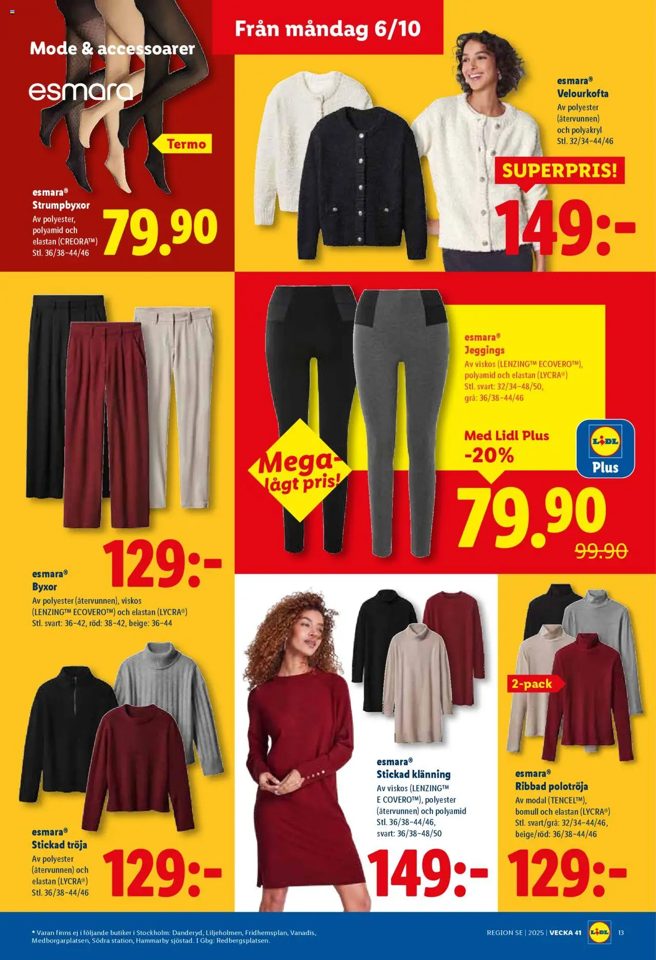 Lidl reklamblad aktuell från 06.10.2025 | Sida: 15 | Produkter: Stickad tröja, Tröja, Byxor, Klänning