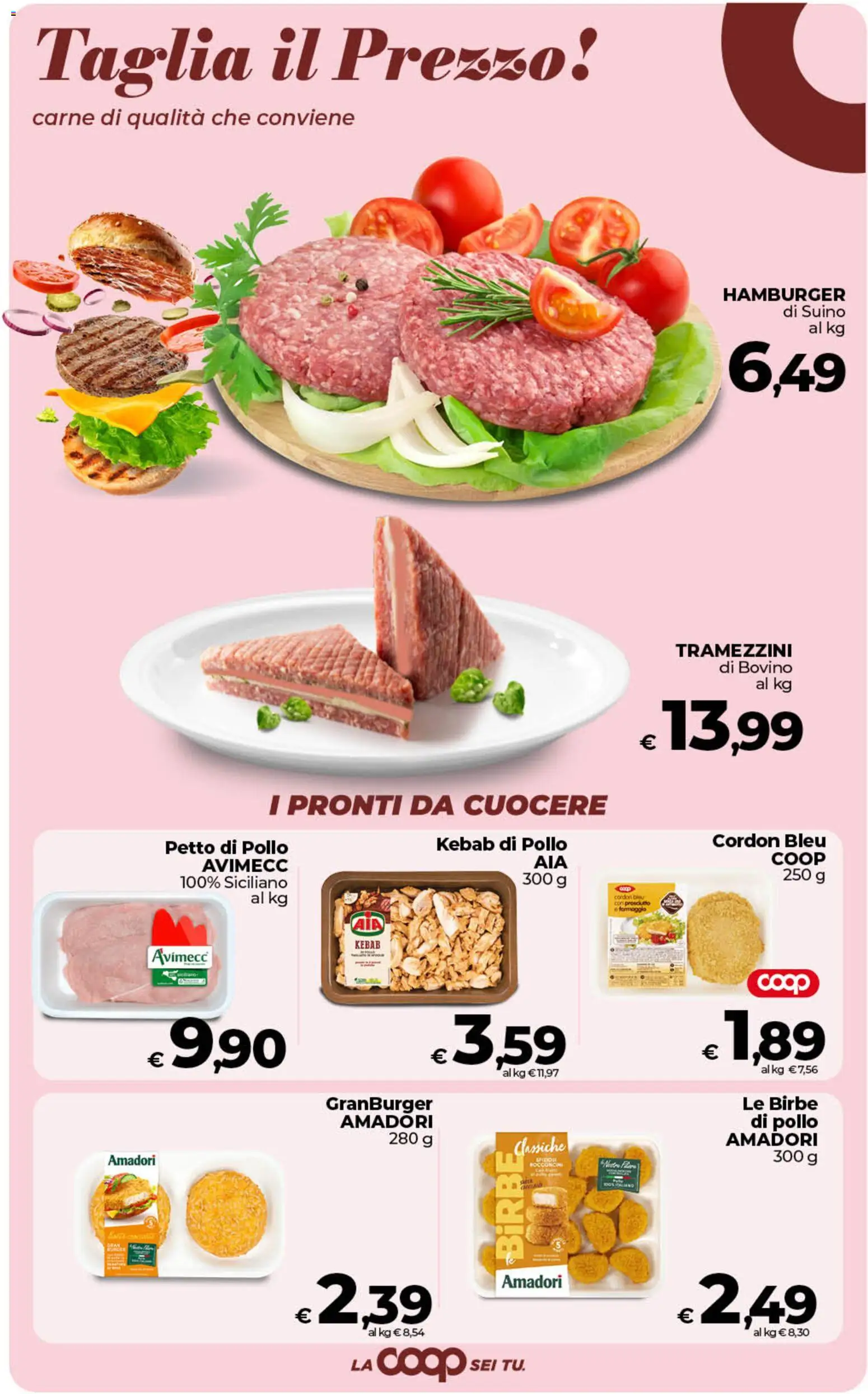 Volantino COOP del 07.04.2026 | Pagina: 15 | Prodotti: Petto di Pollo, Pollo, Prosciutto, Hamburger