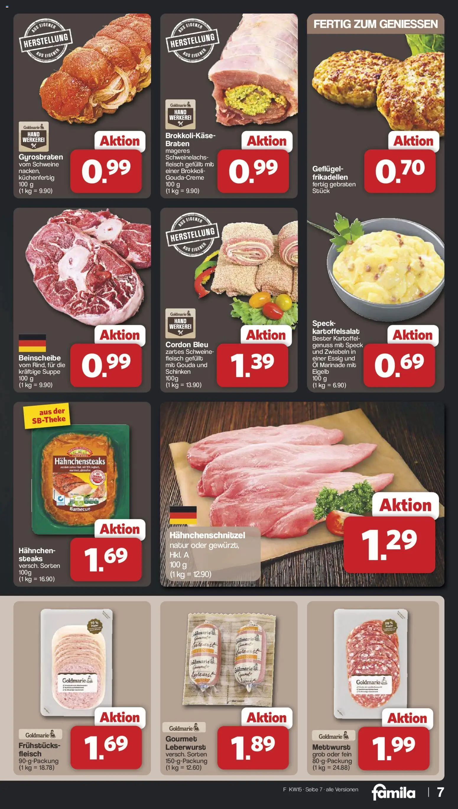 Famila Nordwest Prospekt 	 – gültig ab 07.04.2026 | Seite: 7 | Produkte: Öl, Essig, Zwiebeln, Fleisch