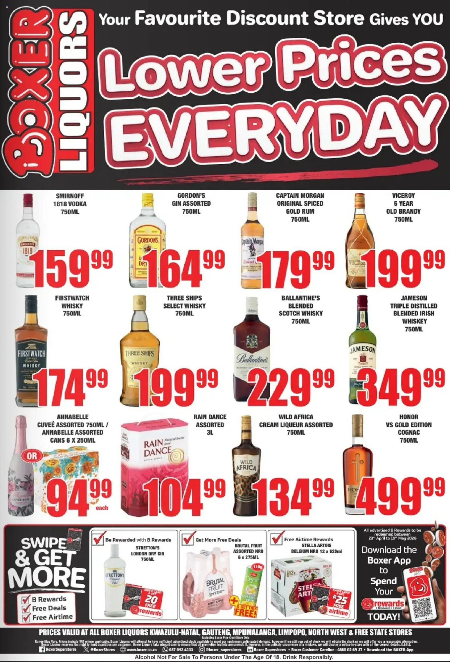 New Boxer catalogue – valid from 09.04.2026 | Page: 2 | Products: Brandy, Vodka, Stock, Fruit