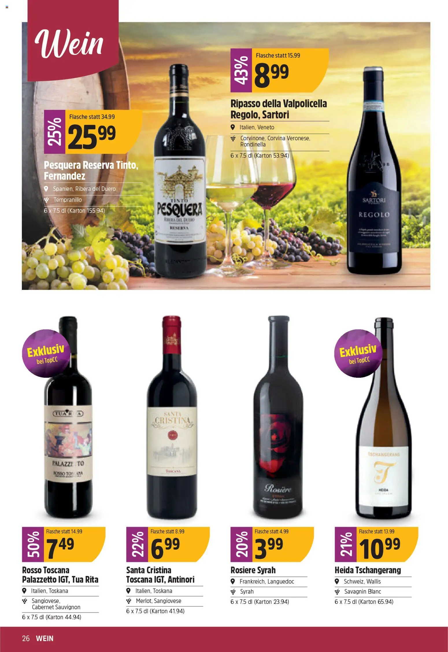 TopCC Aktionen – gültig ab 03.11.2025 | Seite: 26 | Produkte: Wein