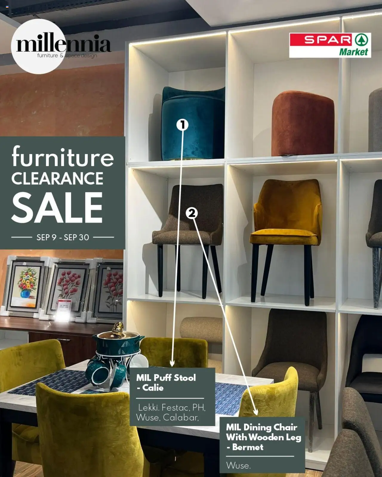Spar Catalogue Millennia valid from 09.09.2025 | Page: 7 | Products: Stool, Chair