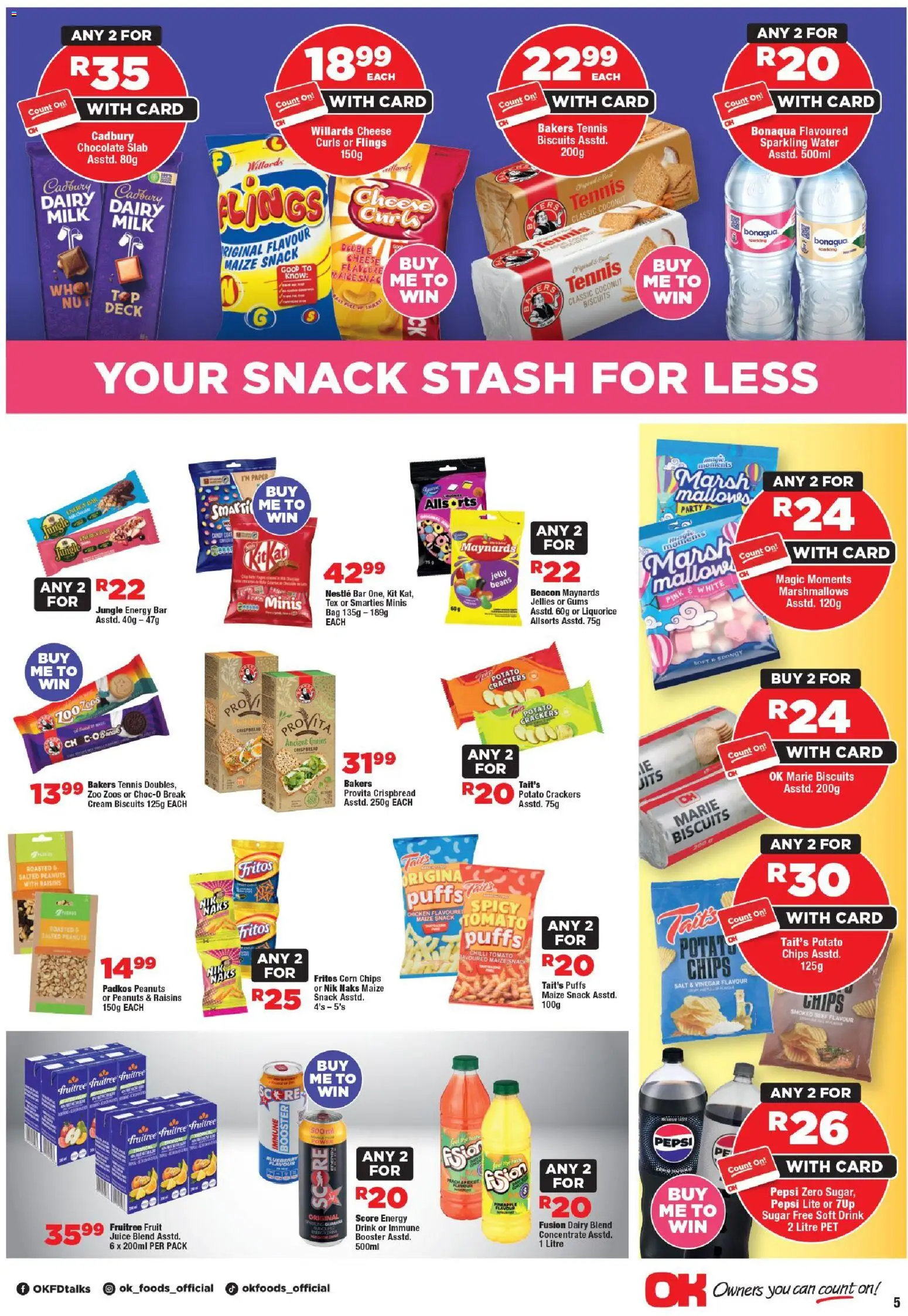 New OK Foods catalogue – valid from 11.03.2026 | Page: 5 | Products: Bag, Milk, Cheese, Paper