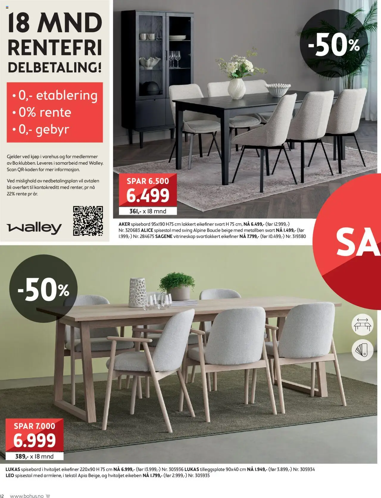 {H1} | Side: 12 | Produkter: Spisebord, Spisestol, Vitrineskap