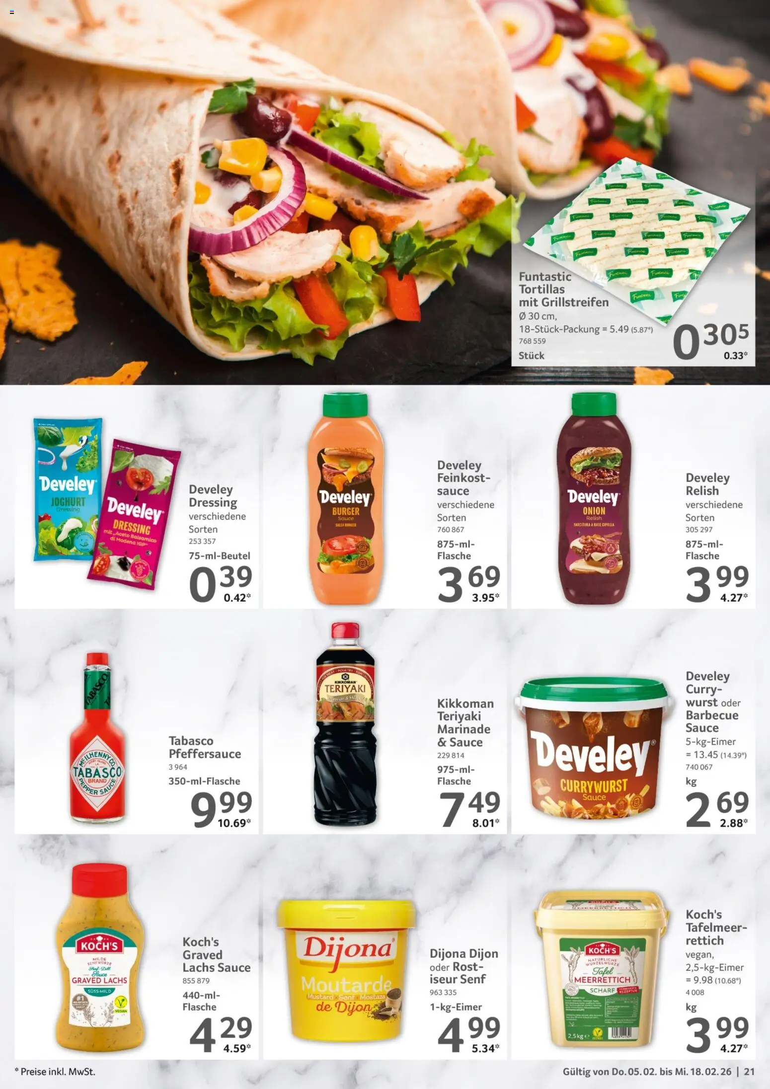 Selgros Gastronomie – gültig ab 05.02.2026 | Seite: 21 | Produkte: Balsamico, Dressing, Burger, Lachs