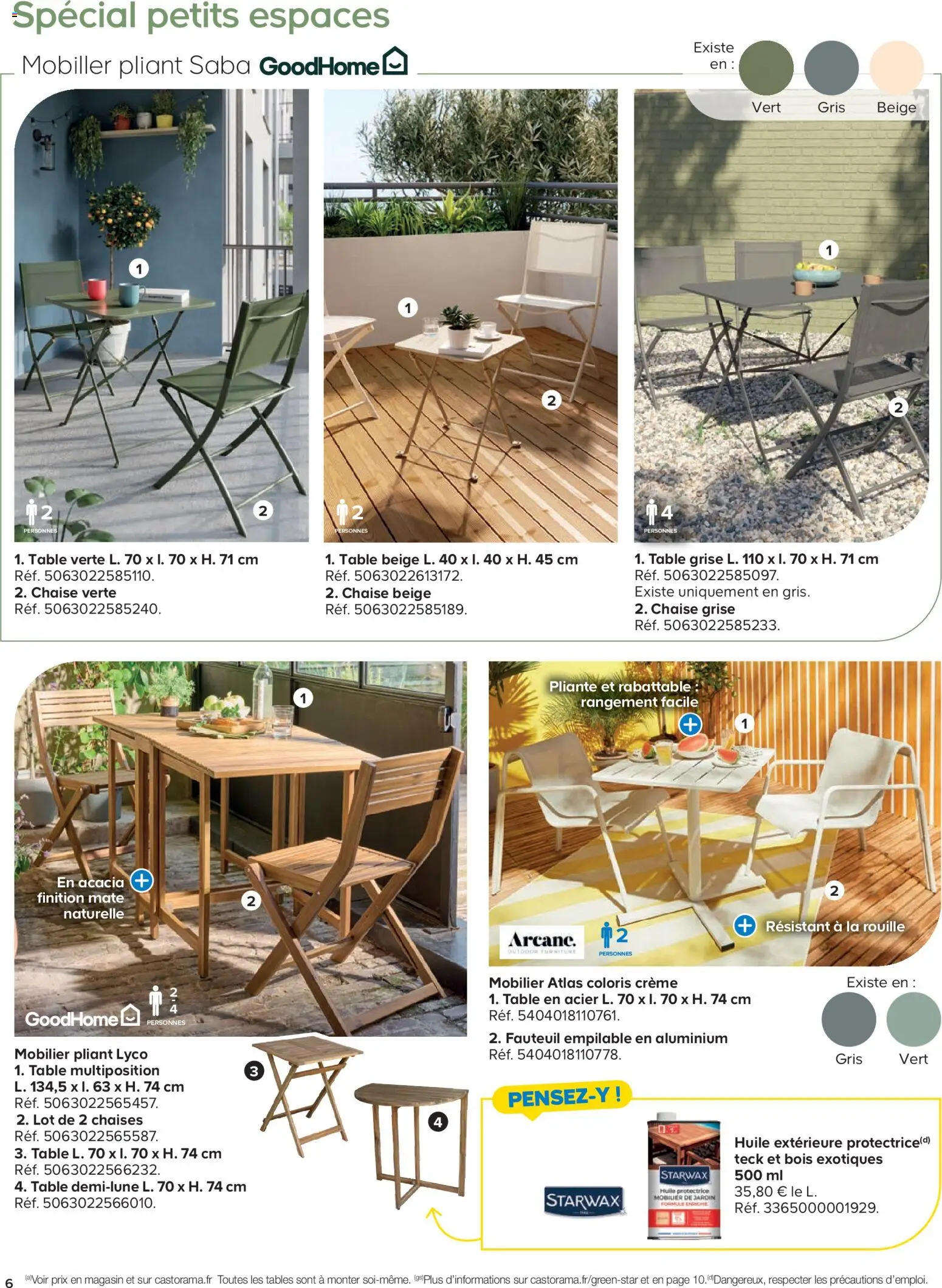 {H1} | Page: 6 | Produits: Table, Mobilier de jardin, Huile, Crème
