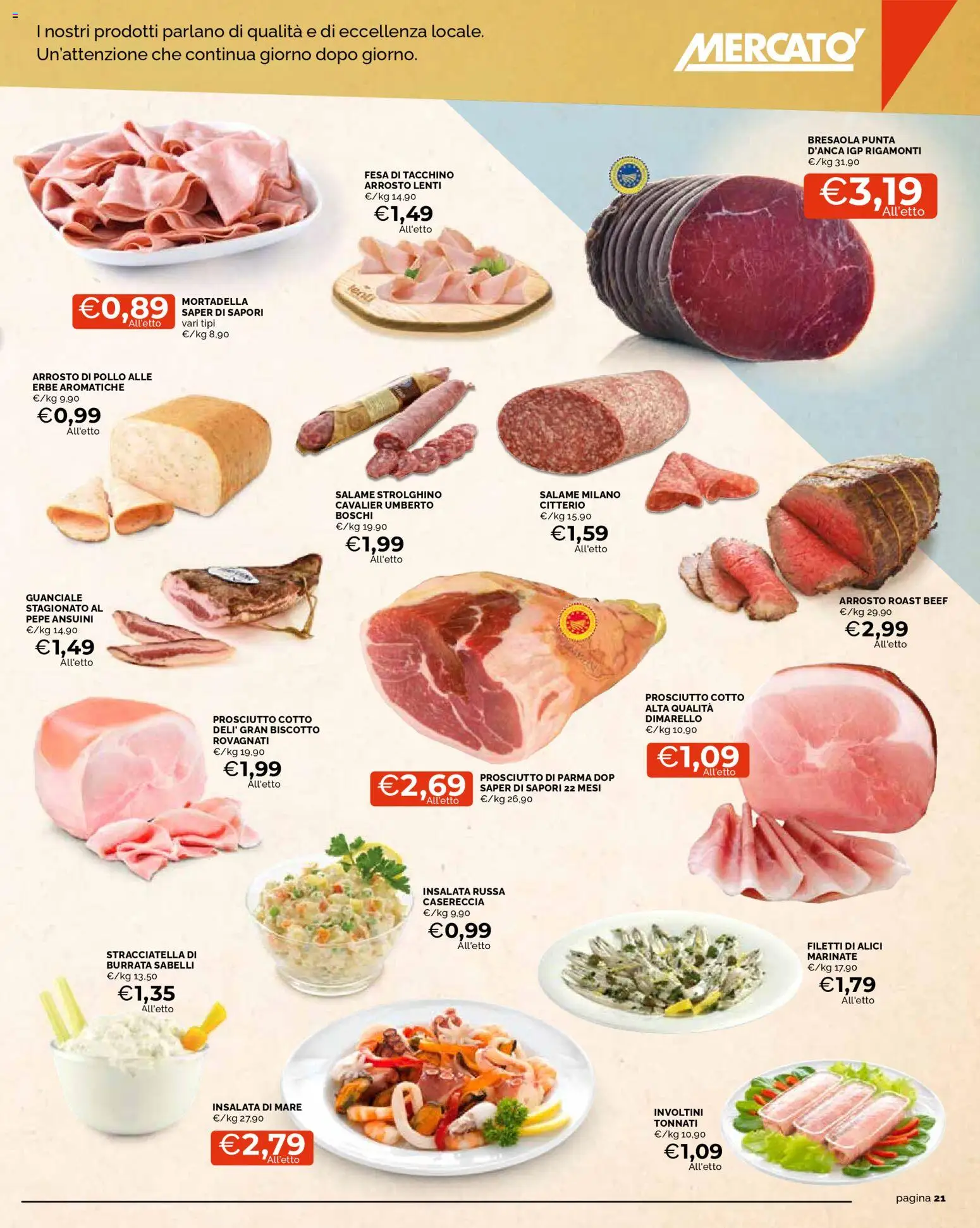 Volantino Mercatò del 26.02.2026 | Pagina: 21 | Prodotti: Bresaola, Pepe, Insalata russa, Stracciatella