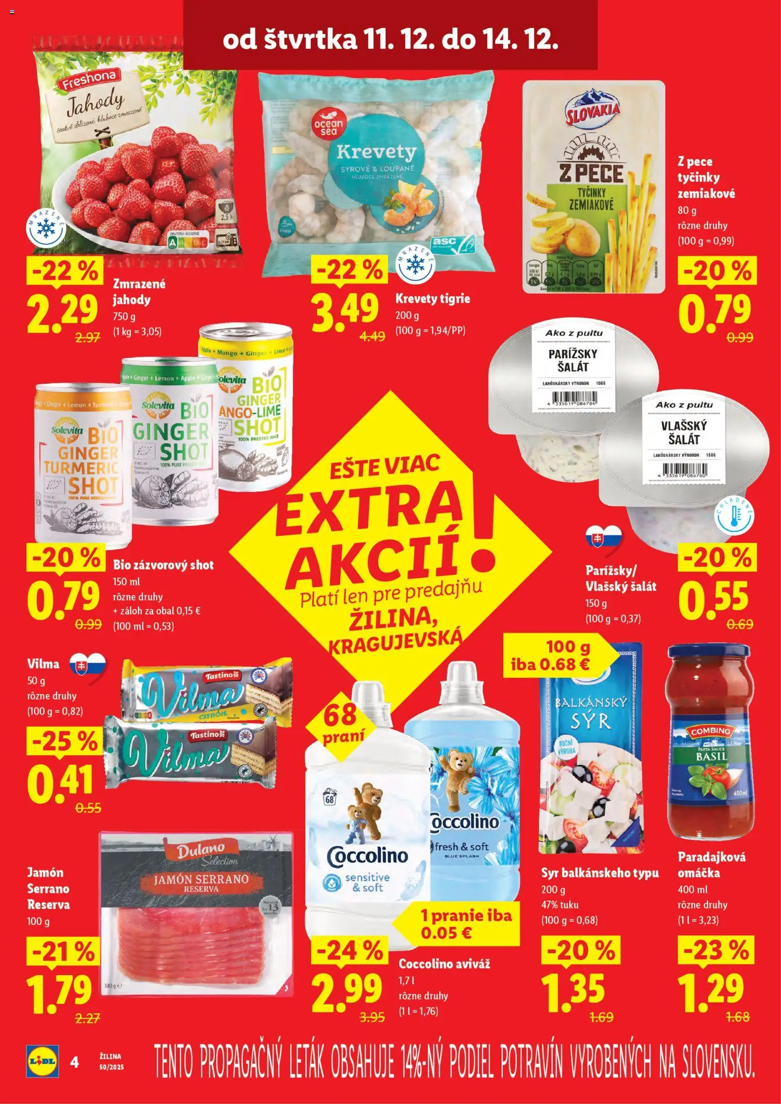 Nové Lidl akcie – leták je platný od 11.12.2025 | Strana: 4 | Produkty: Syr, Apple, Jahody, Mango