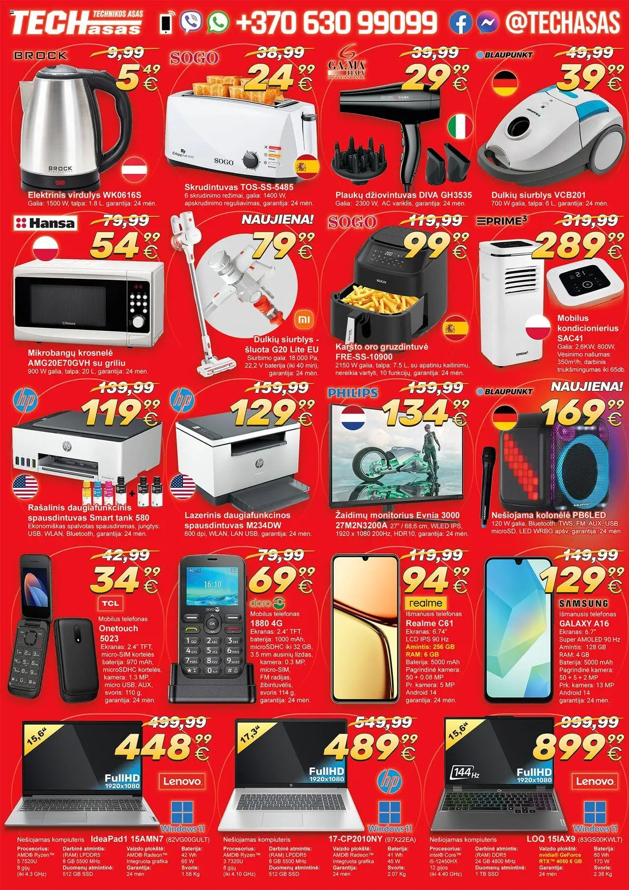 TECHasas leidinys│galioja nuo 05.08.2025 | Puslapis: 2 | Prekių: Nešiojamas kompiuteris, Išmanusis telefonas, Kompiuteris, Baterija