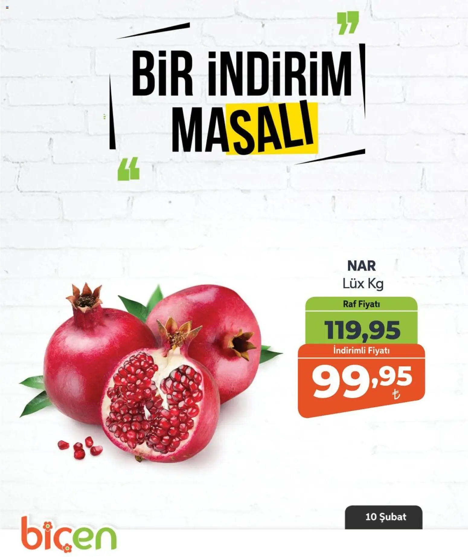 Biçen Market Bir İndirim MaSalı - meyve - 10.02.2026 tarihinden itibaren geçerlidir | Sayfa: 10