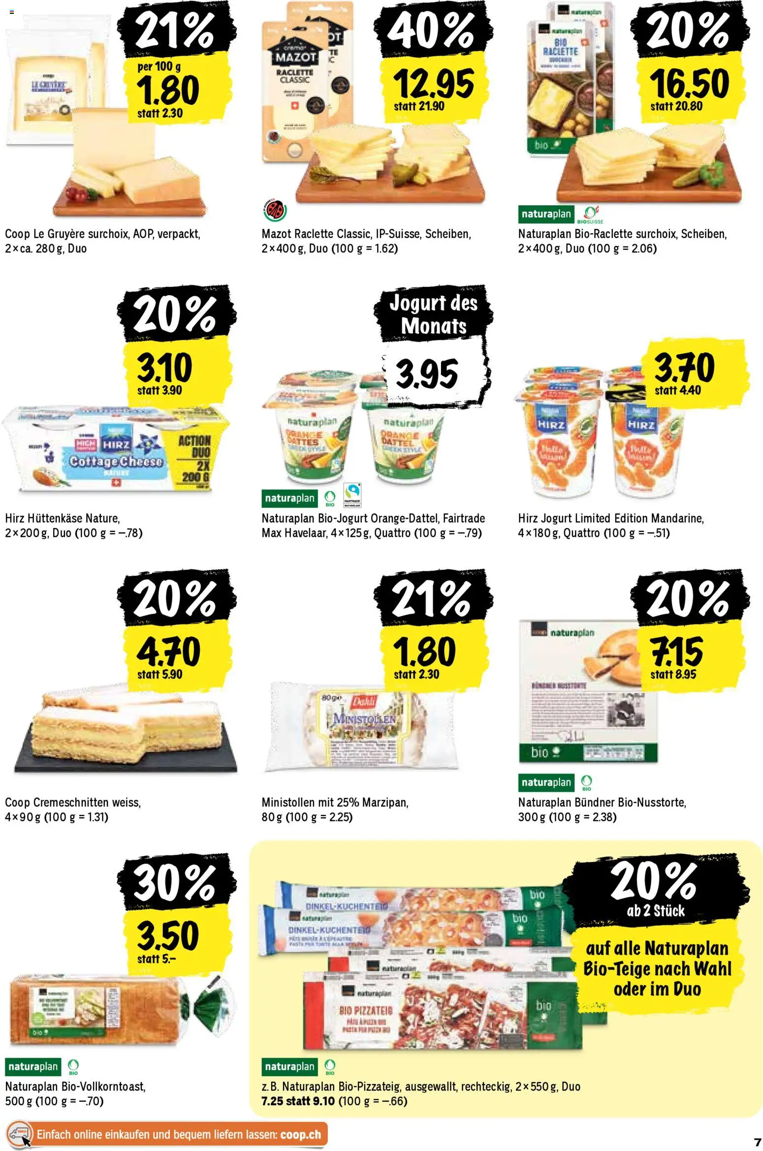 Coop Aktionen – gültig ab 06.11.2025 | Seite: 7 | Produkte: Pizza, Hüttenkäse, Raclette