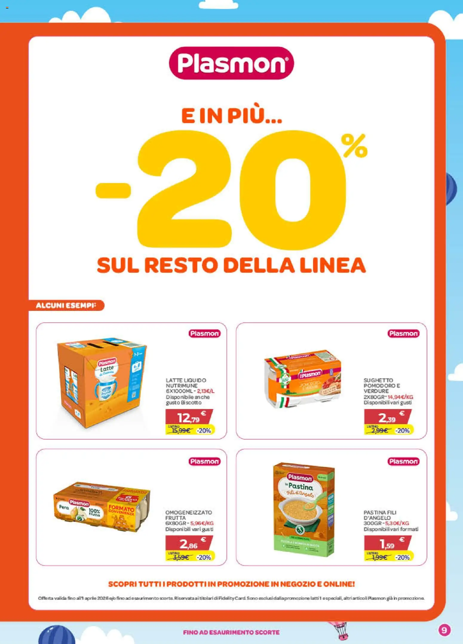 Volantino Bimbo store del 26.03.2026 | Pagina: 9 | Prodotti: Verdure, Pomodoro, Latte, Pera