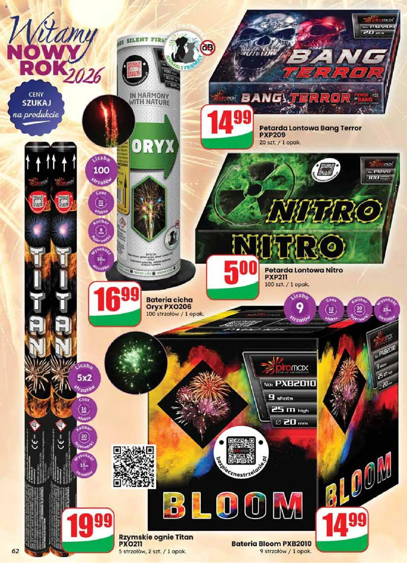 Dino Gazetka od 27.12.2025 | Strona: 62 | Produkty: Bateria, Rzymskie ognie