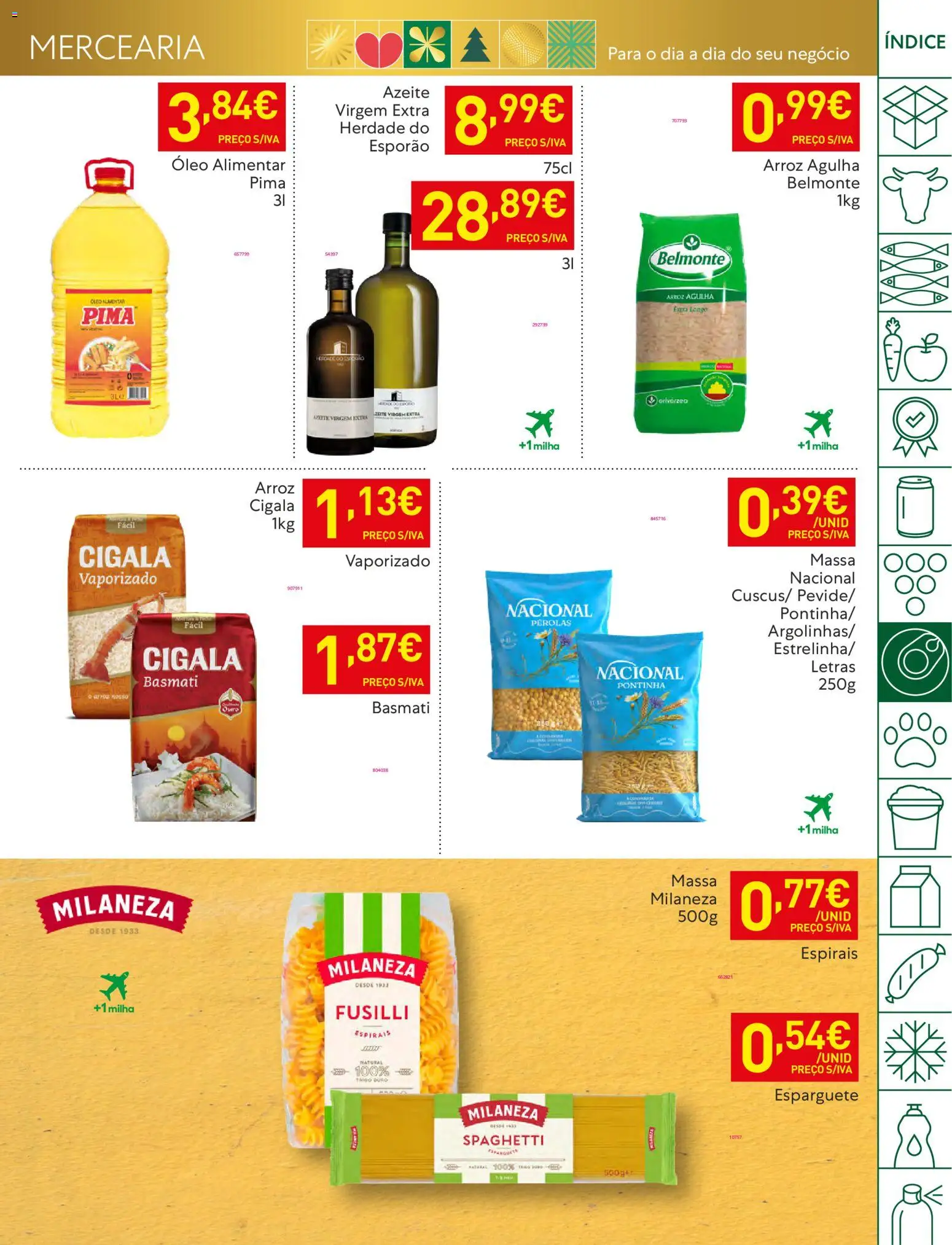 Recheio folheto │ válido de 23.12.2025 | Página: 33 | Produtos: Azeite, Óleo, Arroz, Massa milaneza