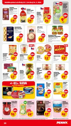 Náhled letáku Penny Market leták - Čtvrtečník od 18.02.2026 | Strana: 15 | Produkty: Zelí, Hořčice, Burizony, Nudle