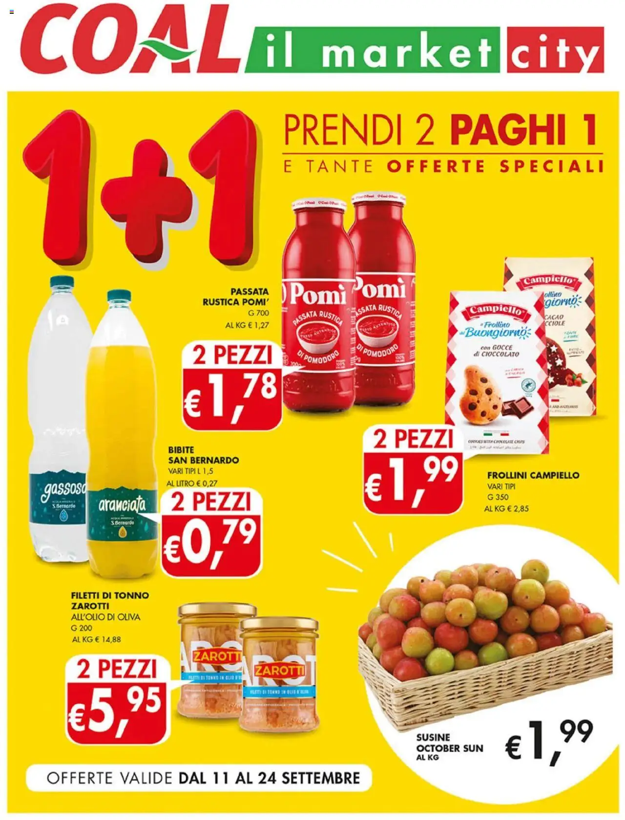 Volantino Coal del 11.09.2025 | Pagina: 1 | Prodotti: Cioccolato, Bibite, Cacao, Frollini