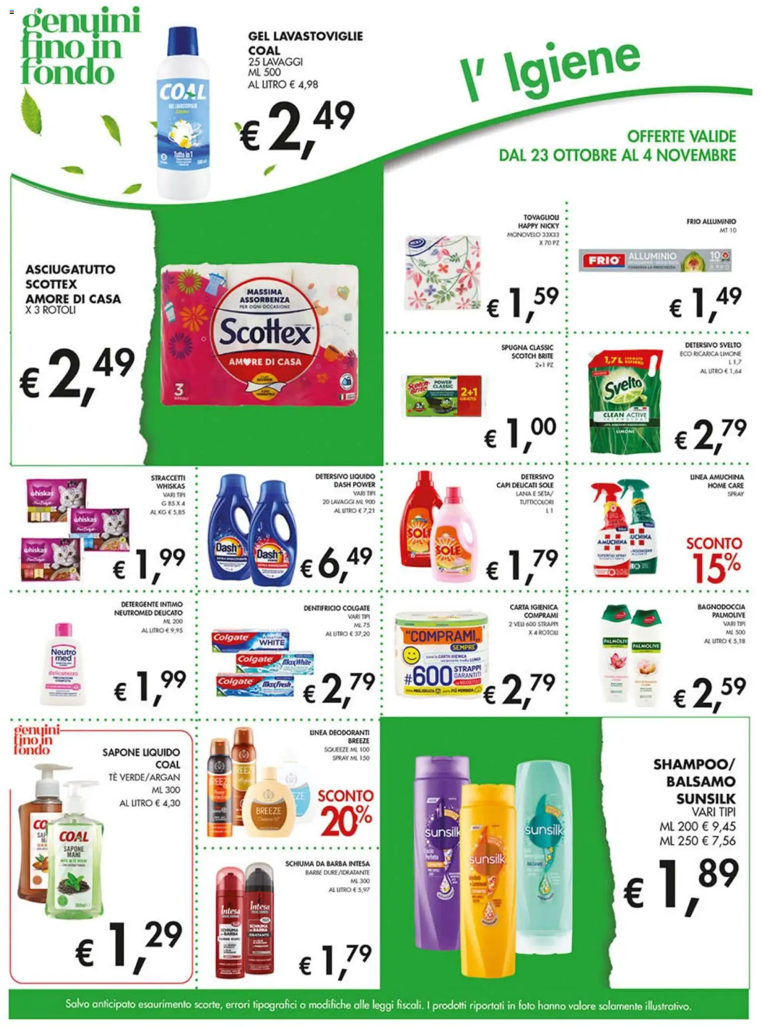 Volantino Coal del 23.10.2025 | Pagina: 12 | Prodotti: Schiuma da barba, Dentifricio, Tè, Limone