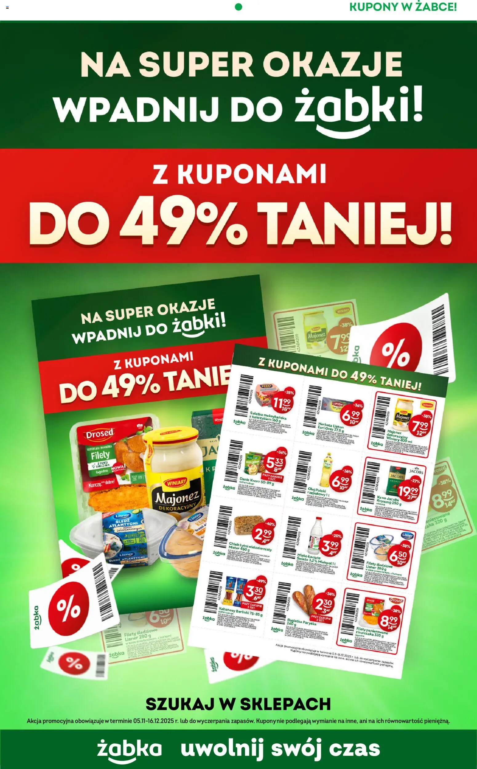 Żabka Gazetka - Codzienne produkty od 05.11.2025 | Strona: 8 | Produkty: Chleb żytni, Kabanosy, Majonez, Sól